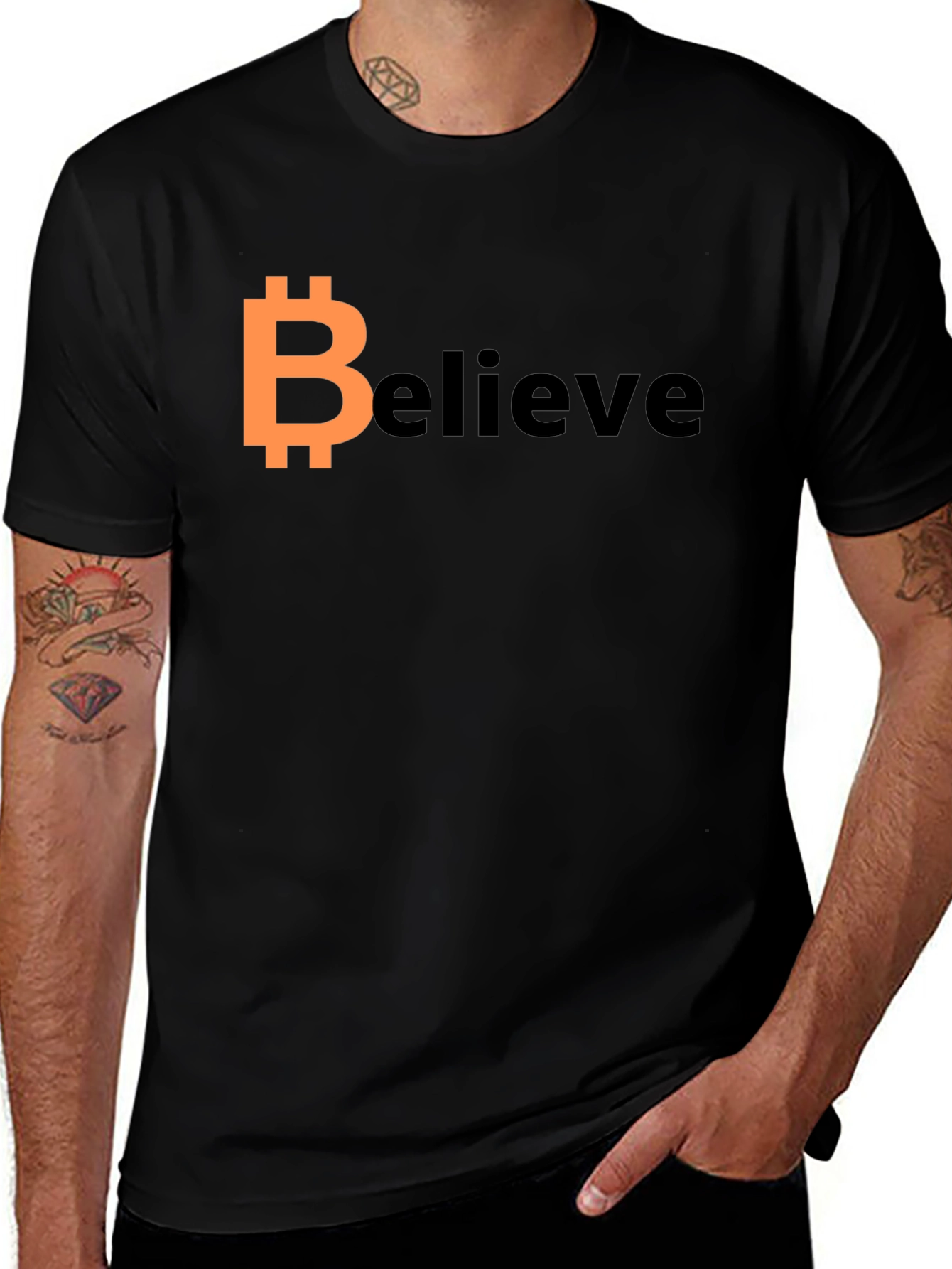 Bitcoin Believe Black T-Shirt