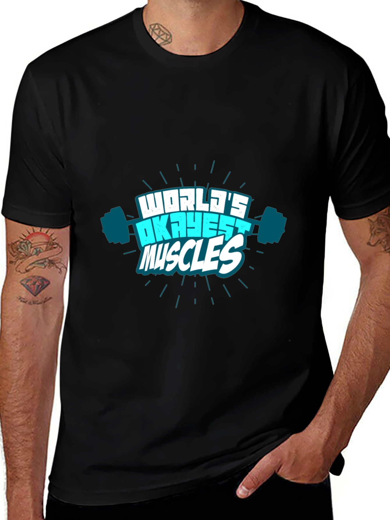 Variant 11 of World's Okayest Muscles Graphic T-Shirt