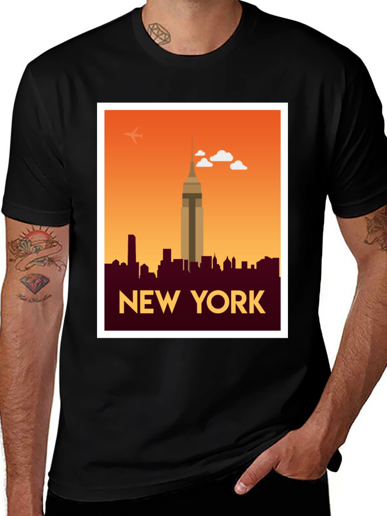New York Skyline Graphic T-Shirt