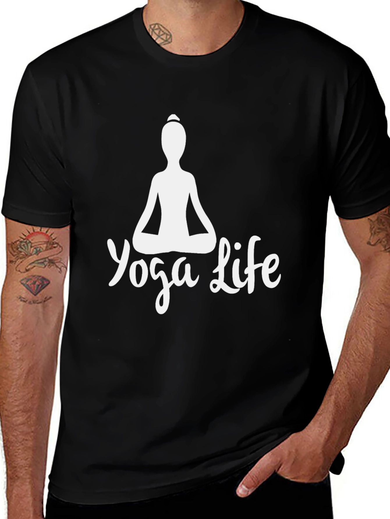 Variant 5 of Yoga Life Graphic Tee - Black