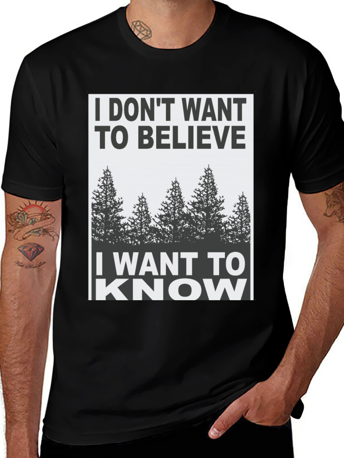 Variant 9 of I Don't Want to Believe Graphic Tee