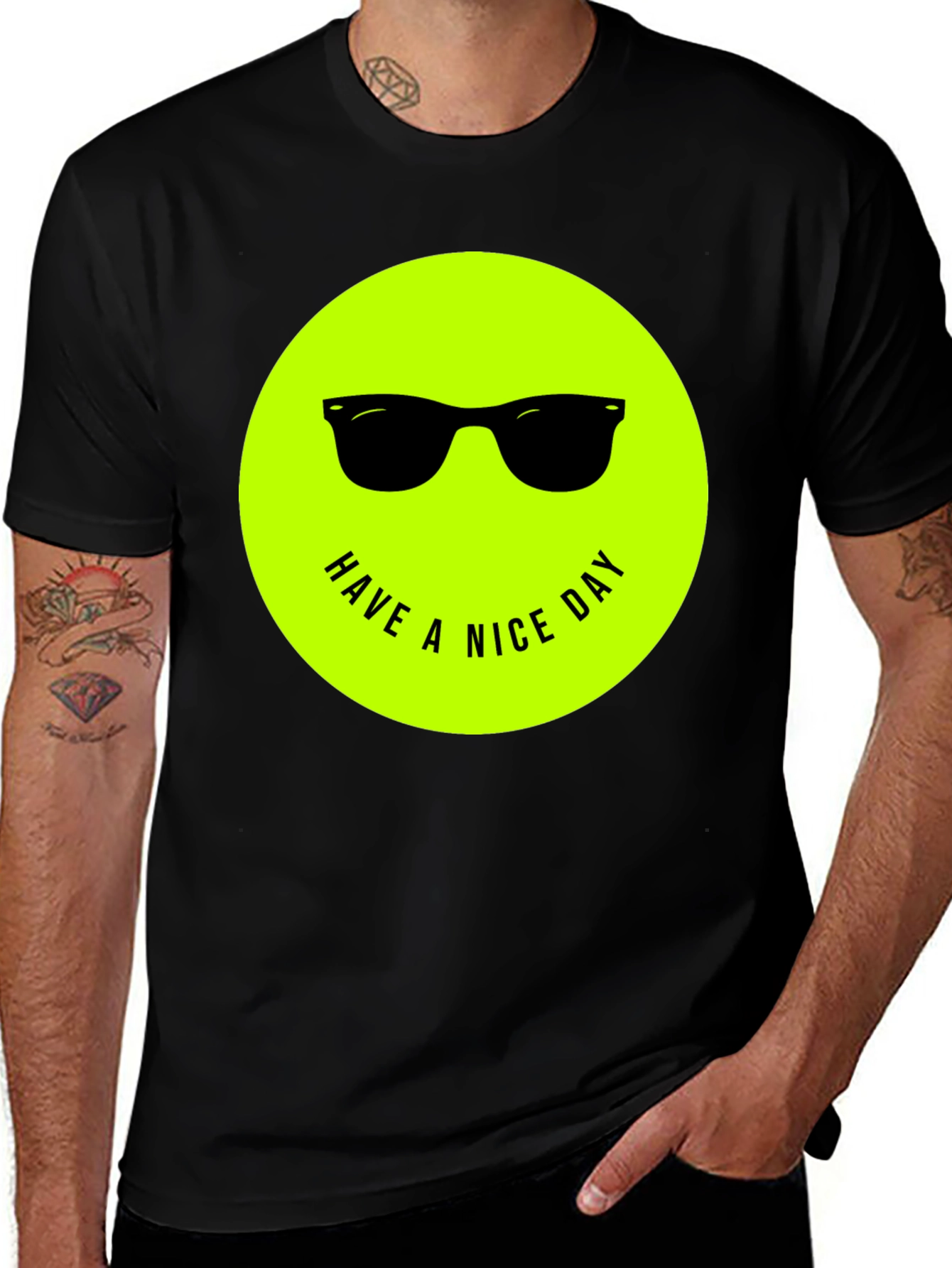 Variant 28 of Cool Smiley Face T-Shirt - Have a Nice Day!