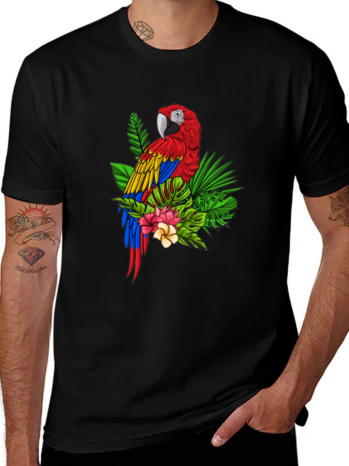 Variant 15 of Tropical Parrot Graphic Tee