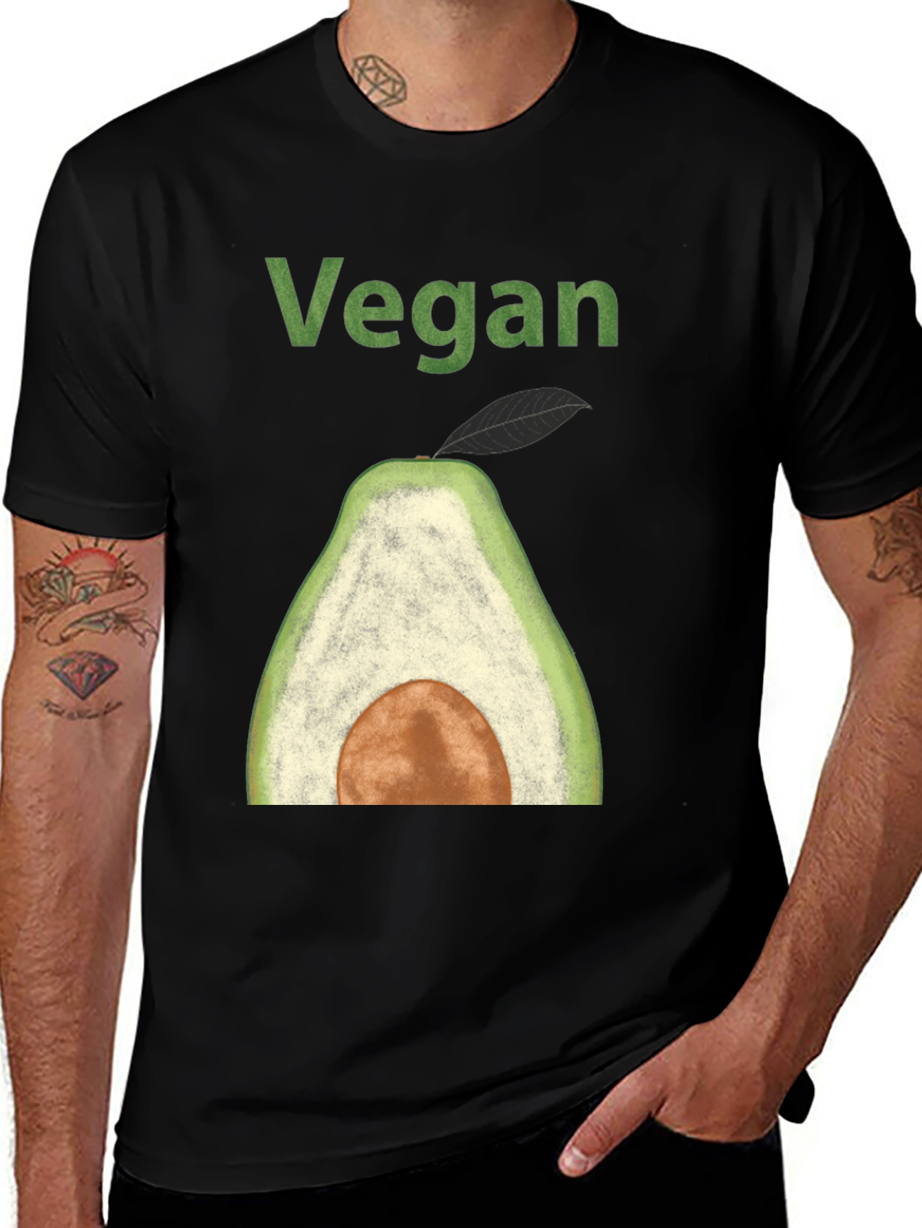 Variant 15 of Vegan Avocado Graphic Tee