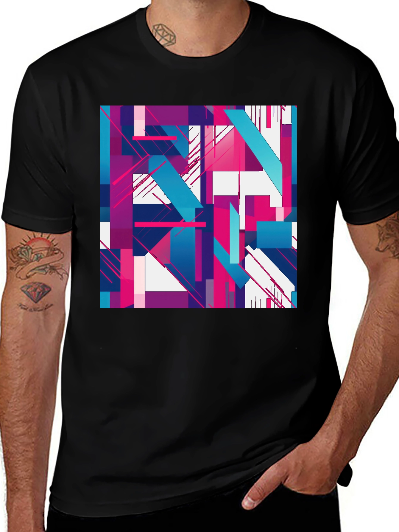 Variant 19 of Abstract Geometric Graphic T-Shirt - Stylish & Modern