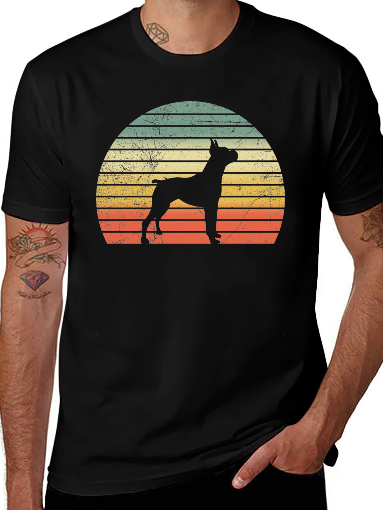 Variant 27 of Vintage Dog Silhouette T-Shirt
