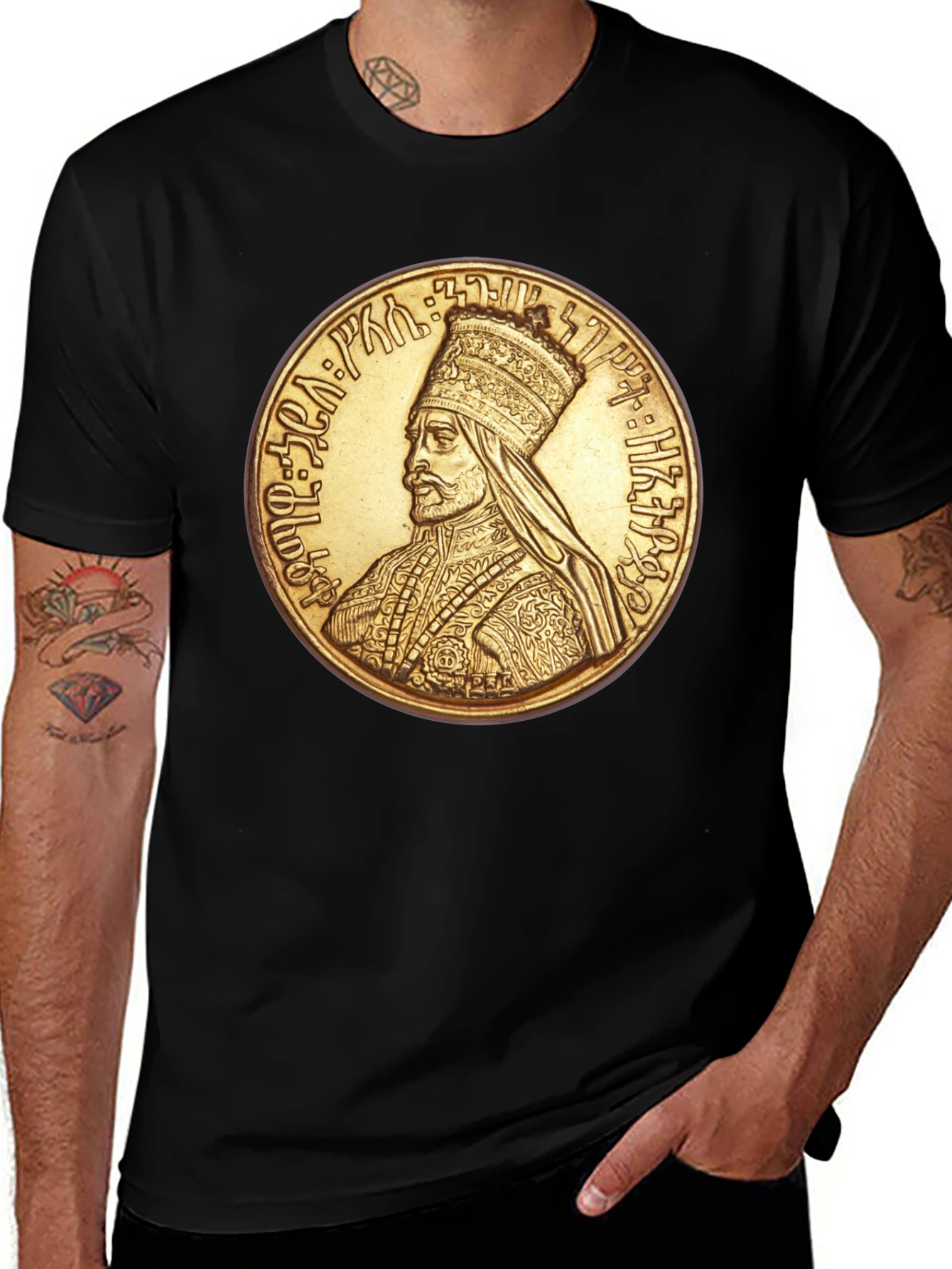 Ethiopian Emperor T-Shirt - Black