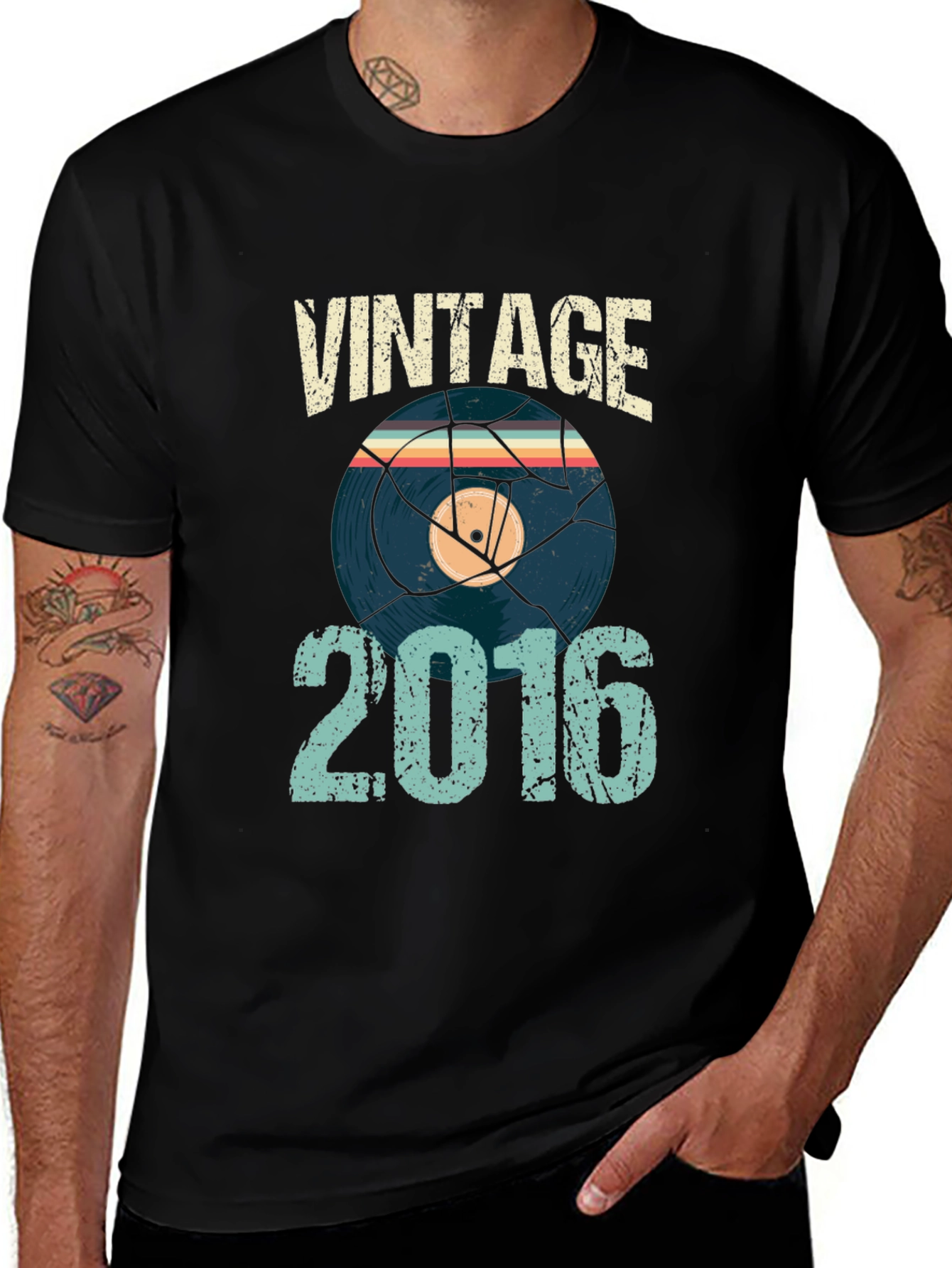 Variant 25 of Vintage 2016 Record Graphic T-Shirt