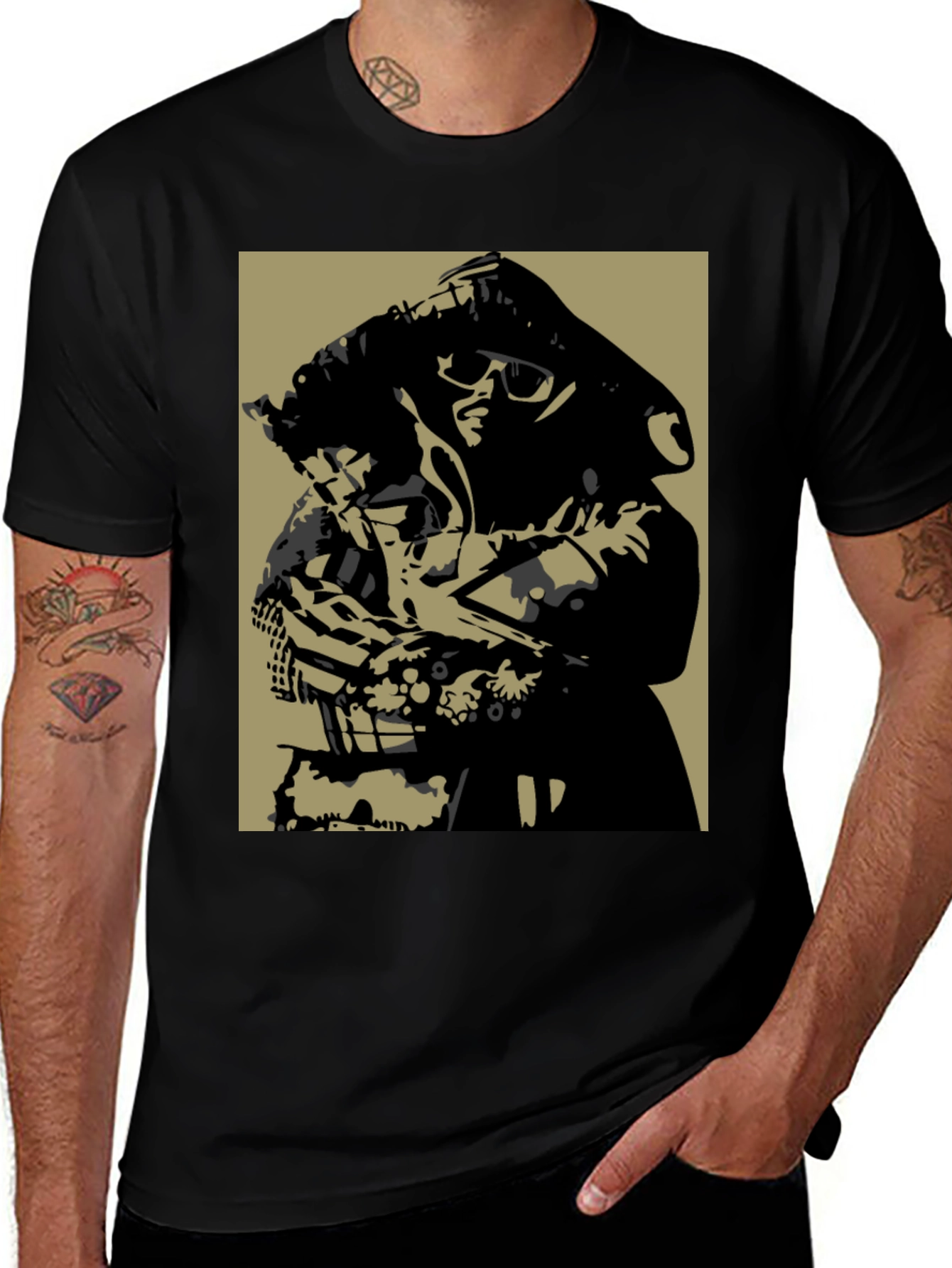 Variant 22 of Stylish Graphic Print Black T-Shirt