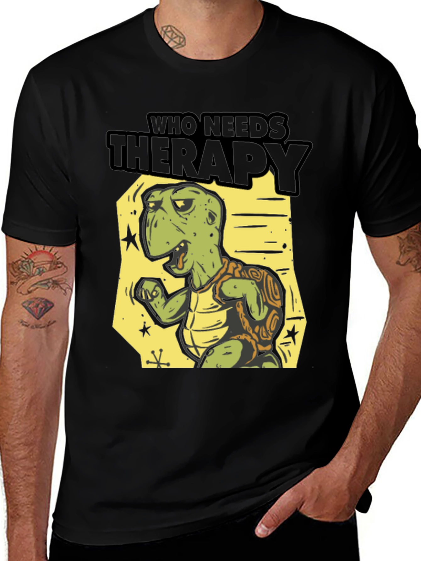 Variant 7 of Therapy Turtle Graphic T-Shirt