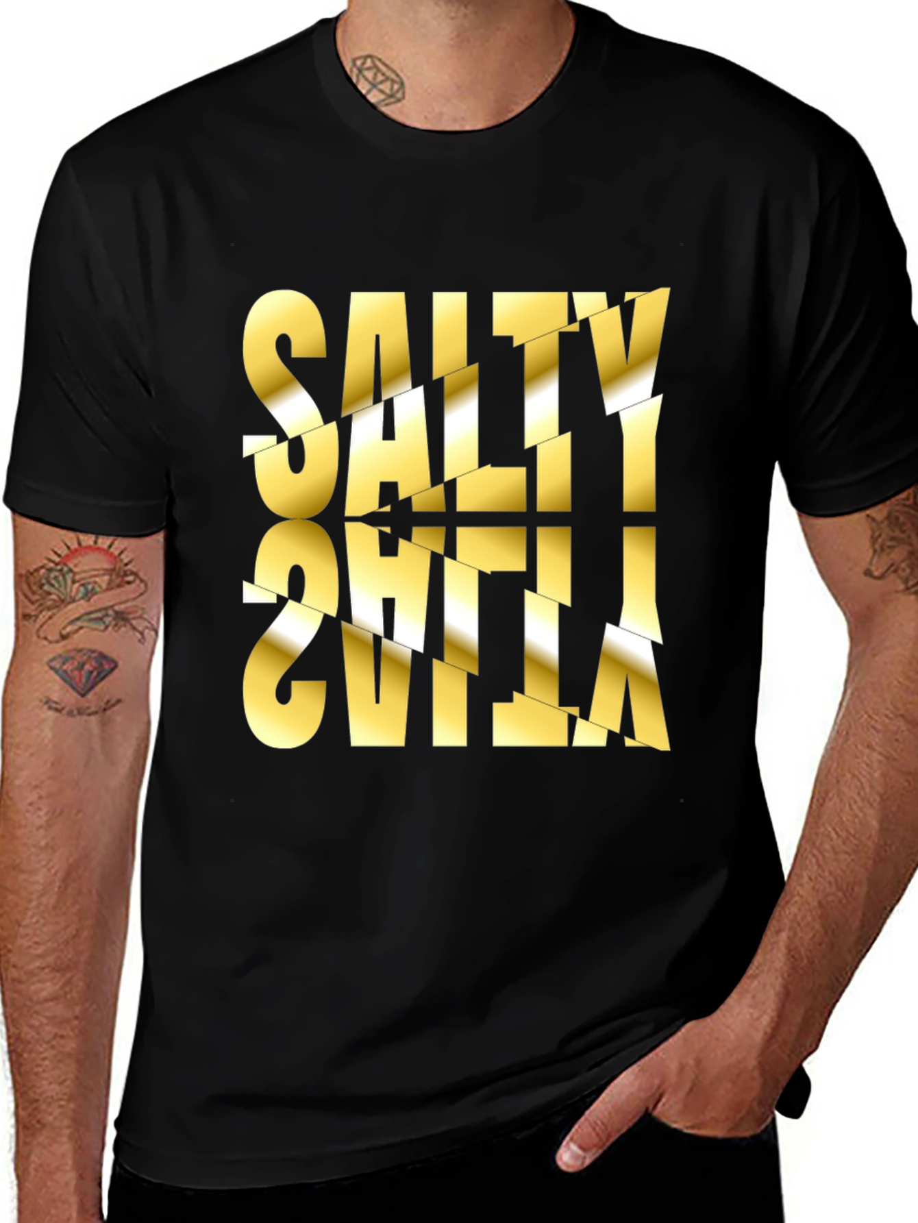 Variant 17 of Salty Sevilla Graphic Tee - Unique Distorted Design