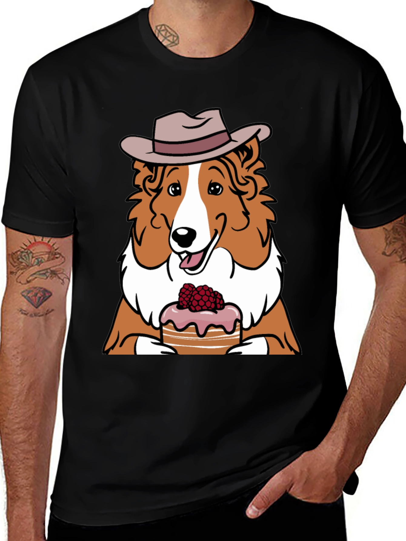 Variant 24 of Dog with Cake T-Shirt
