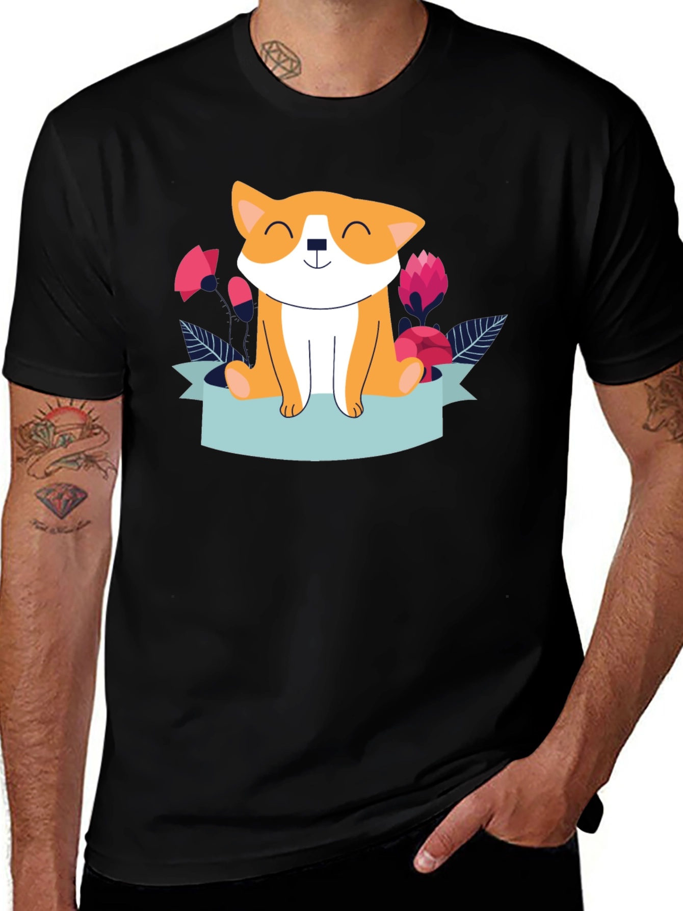 Variant 29 of Cute Corgi Graphic Tee - Stylish Casual Wear