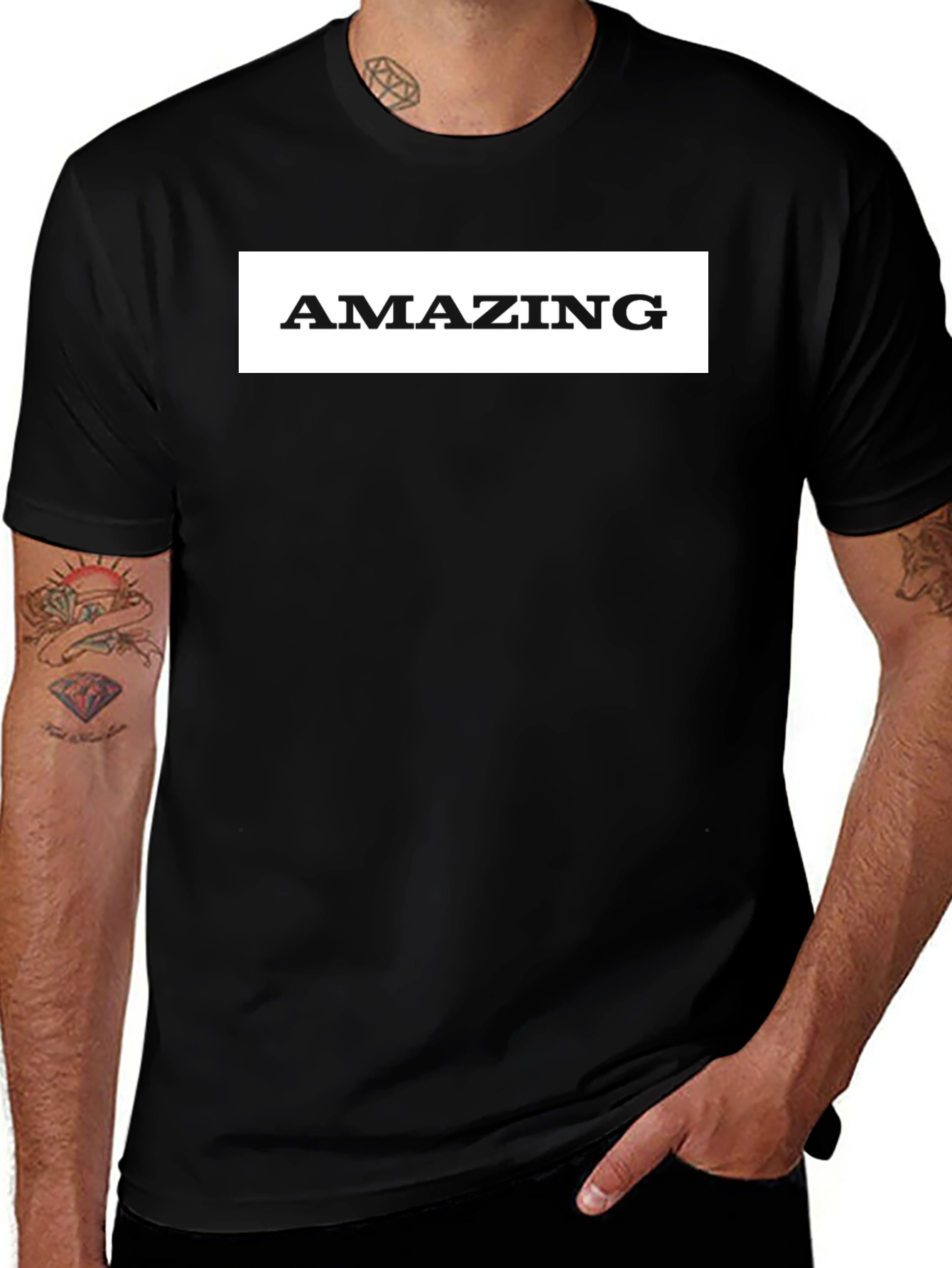 Variant 6 of Amazing Black Graphic T-Shirt