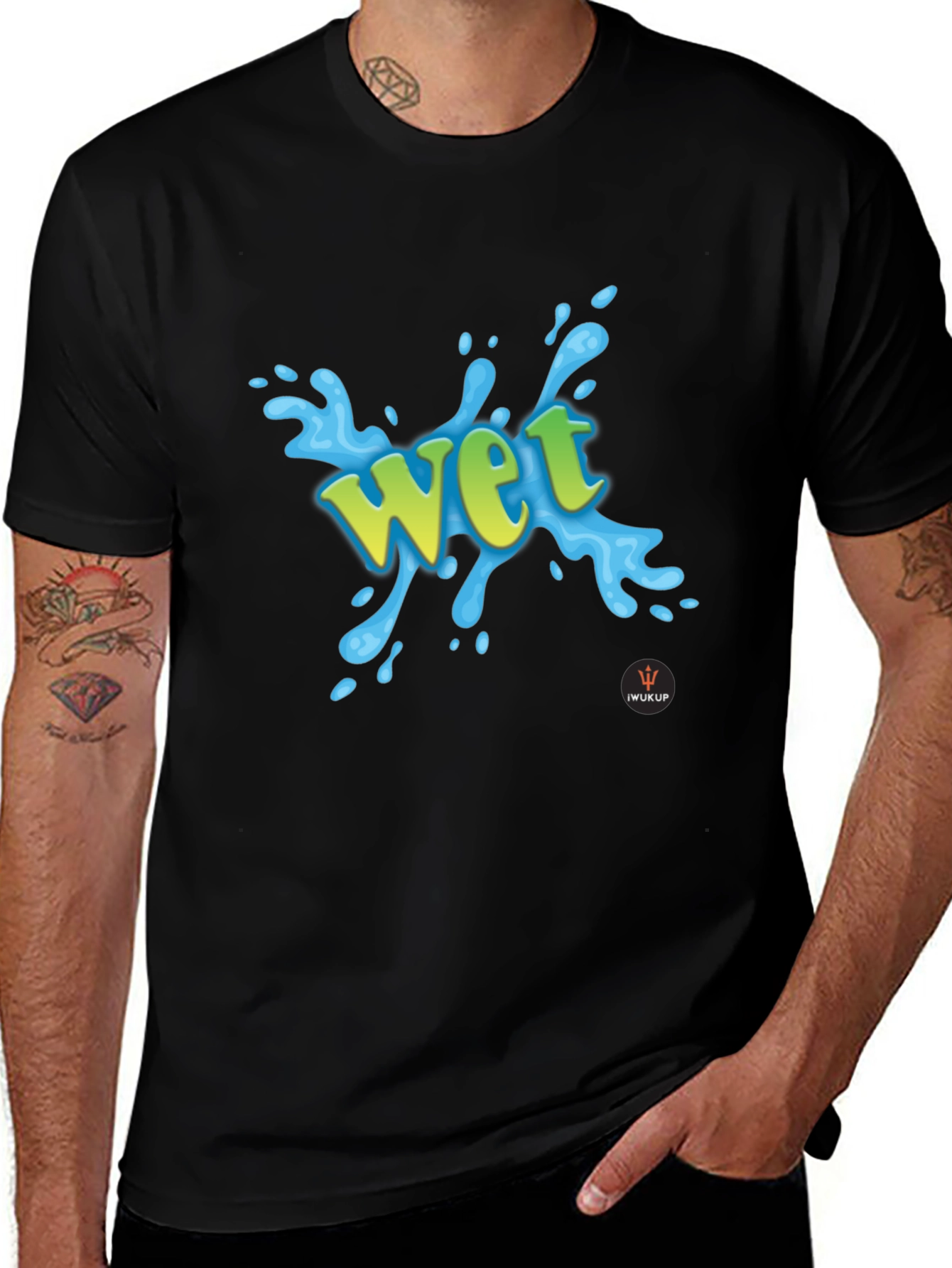 Variant 9 of Wet Graphic Print Black T-Shirt