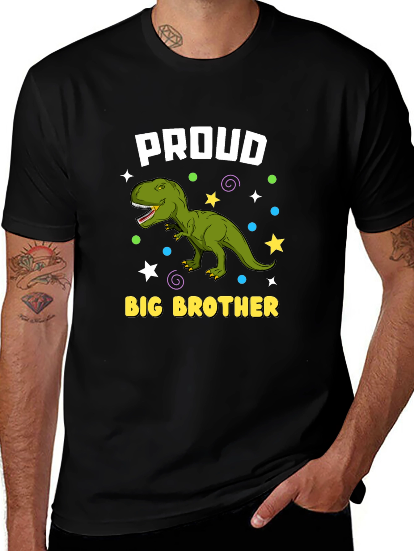 Proud Big Brother Dinosaur Graphic Tee