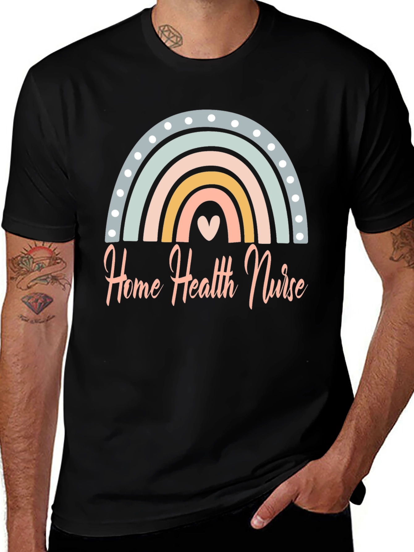 Variant 26 of Home Health Nurse Rainbow T-Shirt