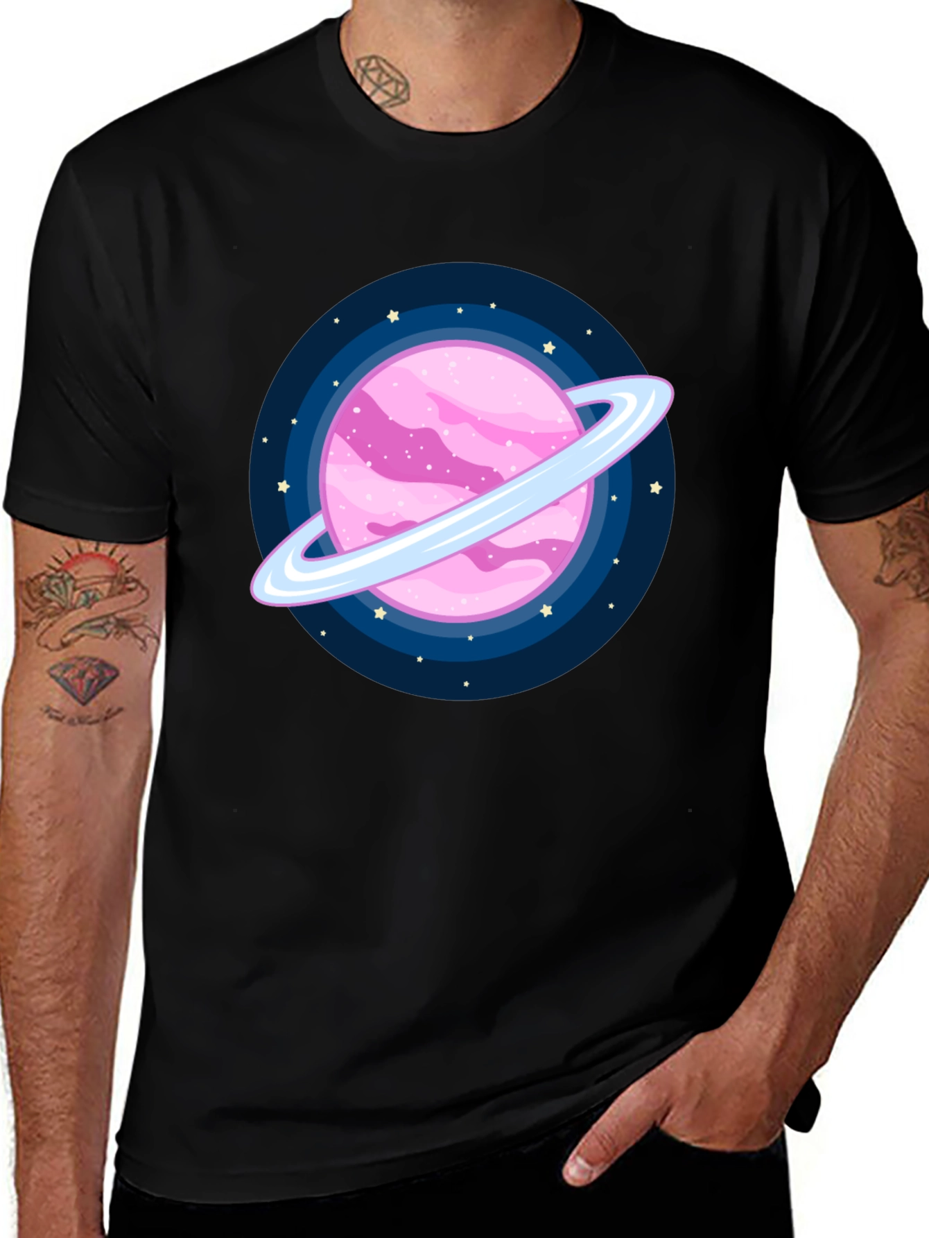 Variant 25 of Pink Planet T-Shirt - Galactic Style