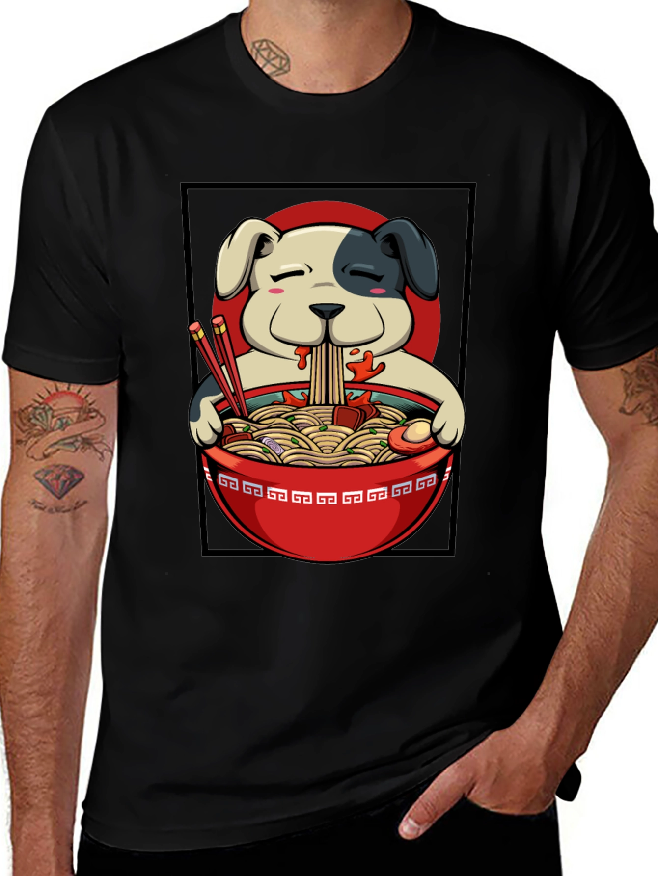 Variant 5 of Ramen Dog T-Shirt - Cute Anime Style Tee