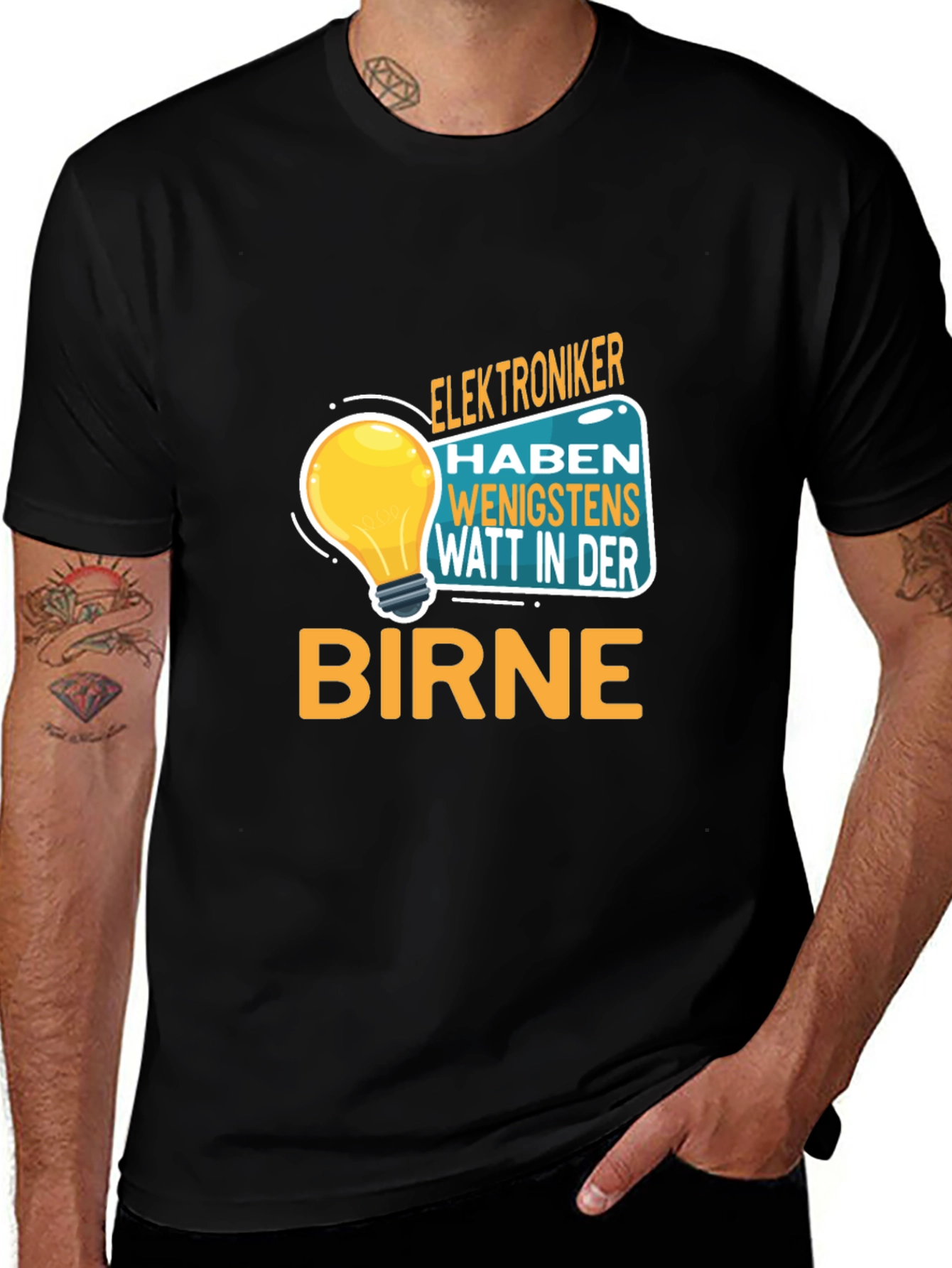 Variant 8 of Funny Electrician T-Shirt - Watt in Der Birne