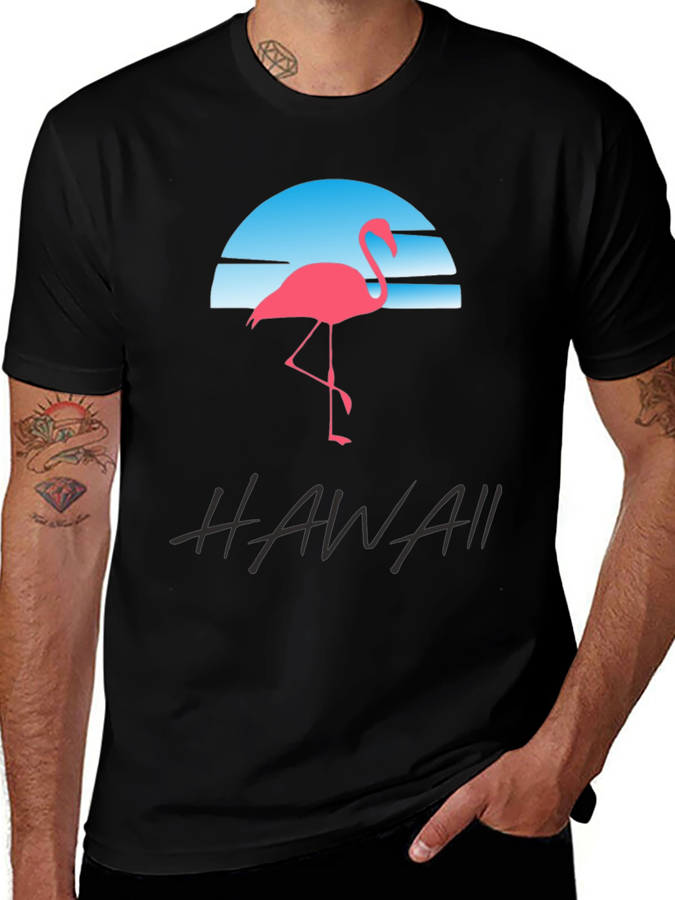 Variant 14 of Hawaii Flamingo Graphic T-Shirt