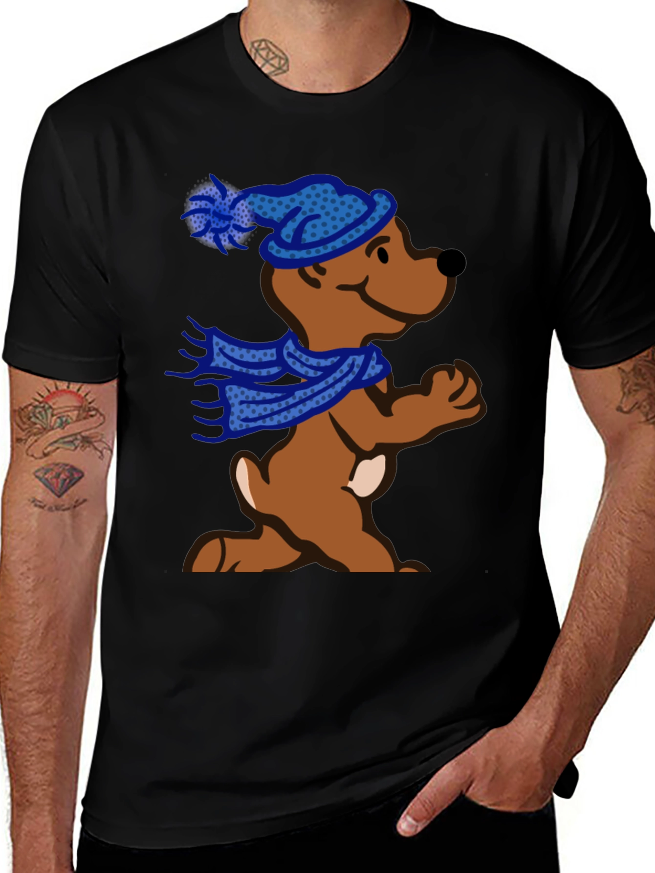 Variant 17 of Dancing Bear Winter T-Shirt