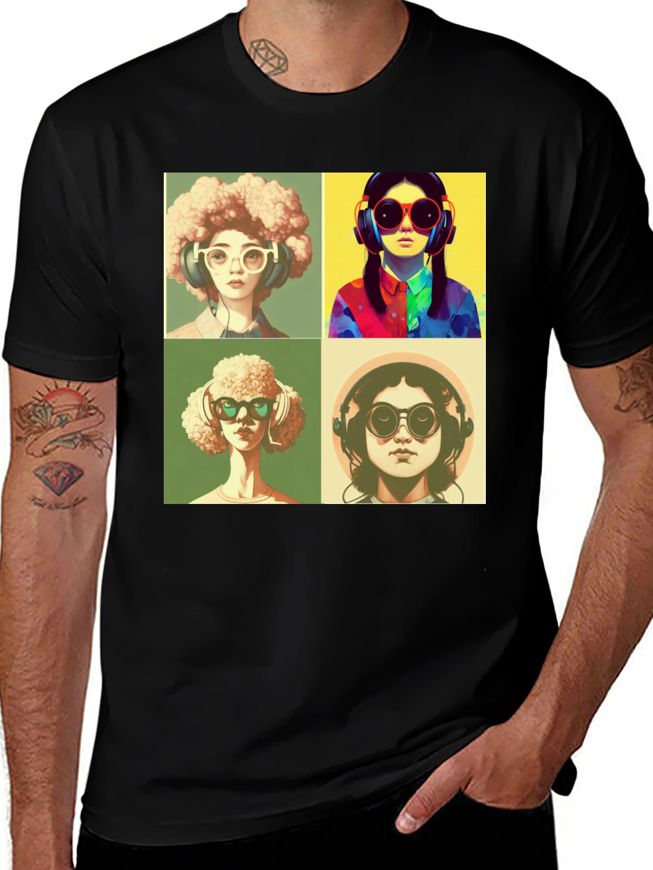 Variant 8 of Retro Pop Art T-Shirt - Music Lover Fashion