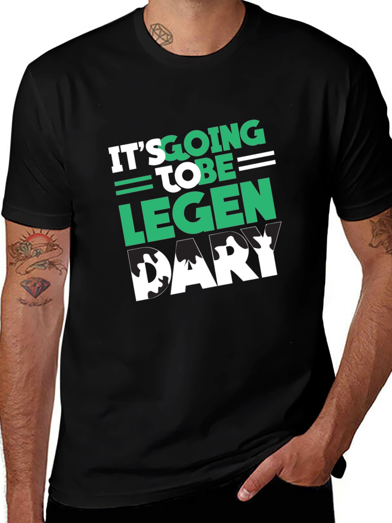 Black Legendary Graphic Tee - Stylish Men's Black T-Shirt main image