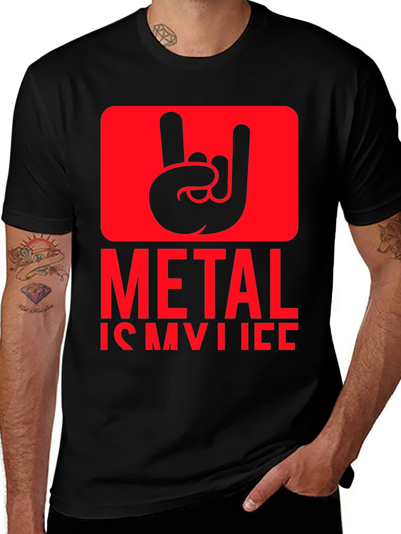 Variant 16 of Metal Is My Life Graphic T-Shirt - Rock On!