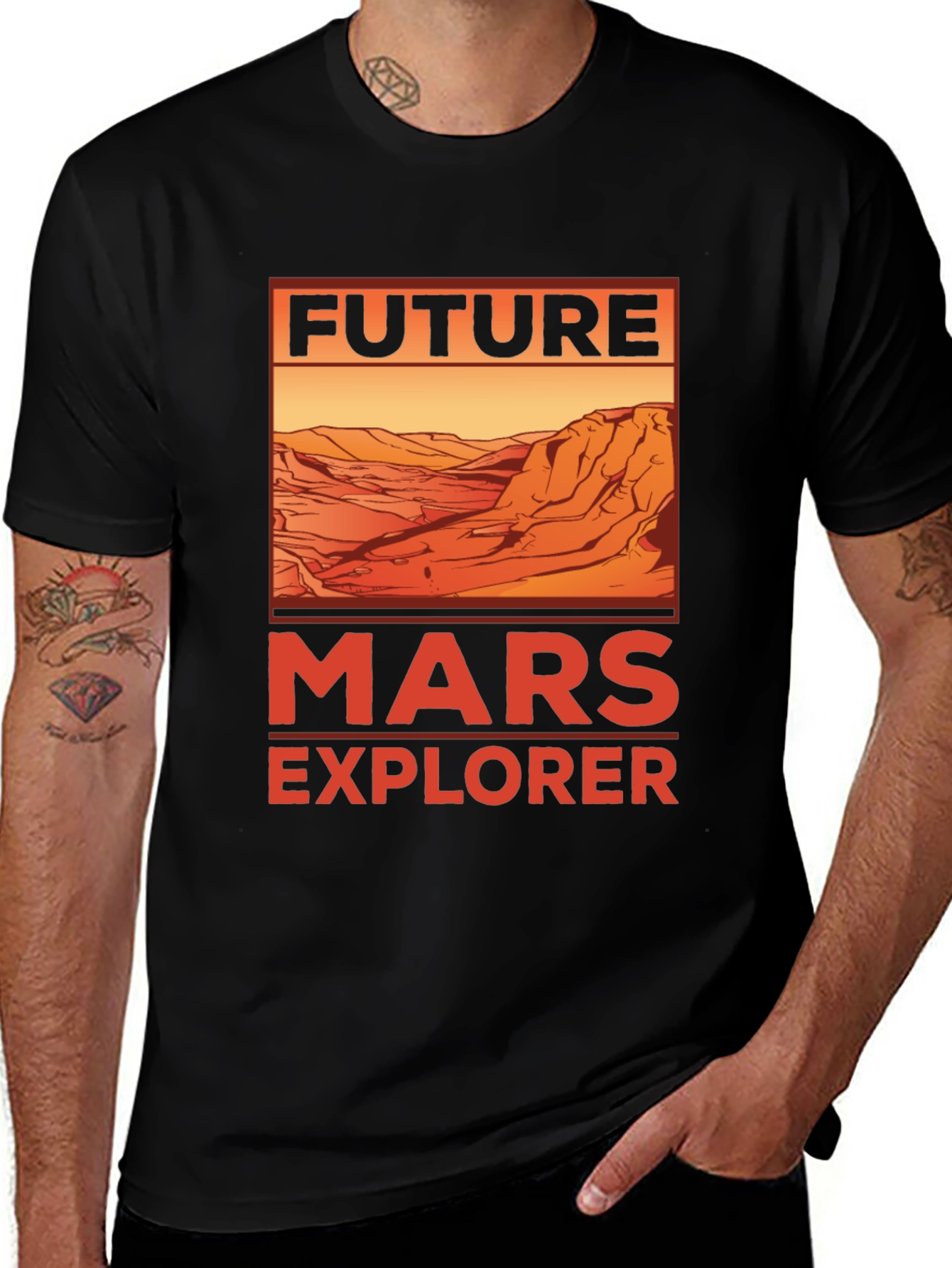 Variant 4 of Future Mars Explorer Graphic T-Shirt