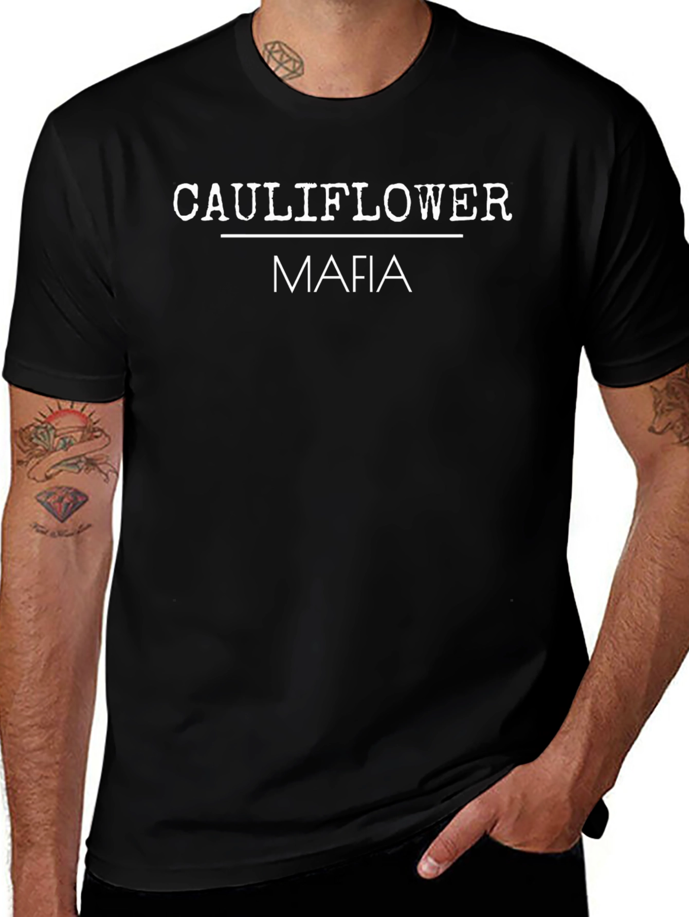 Variant 30 of Cauliflower Mafia Graphic Tee - Black