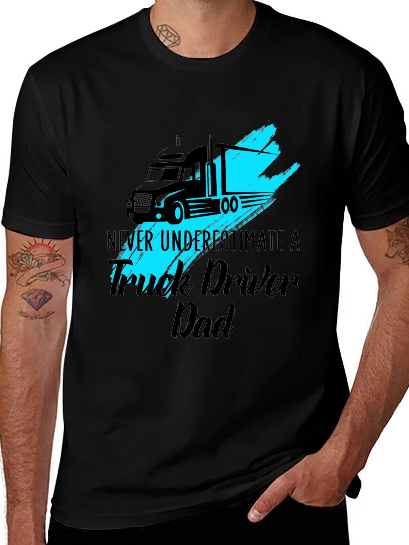 Variant 30 of Truck Driver Dad T-Shirt - Never Underestimate