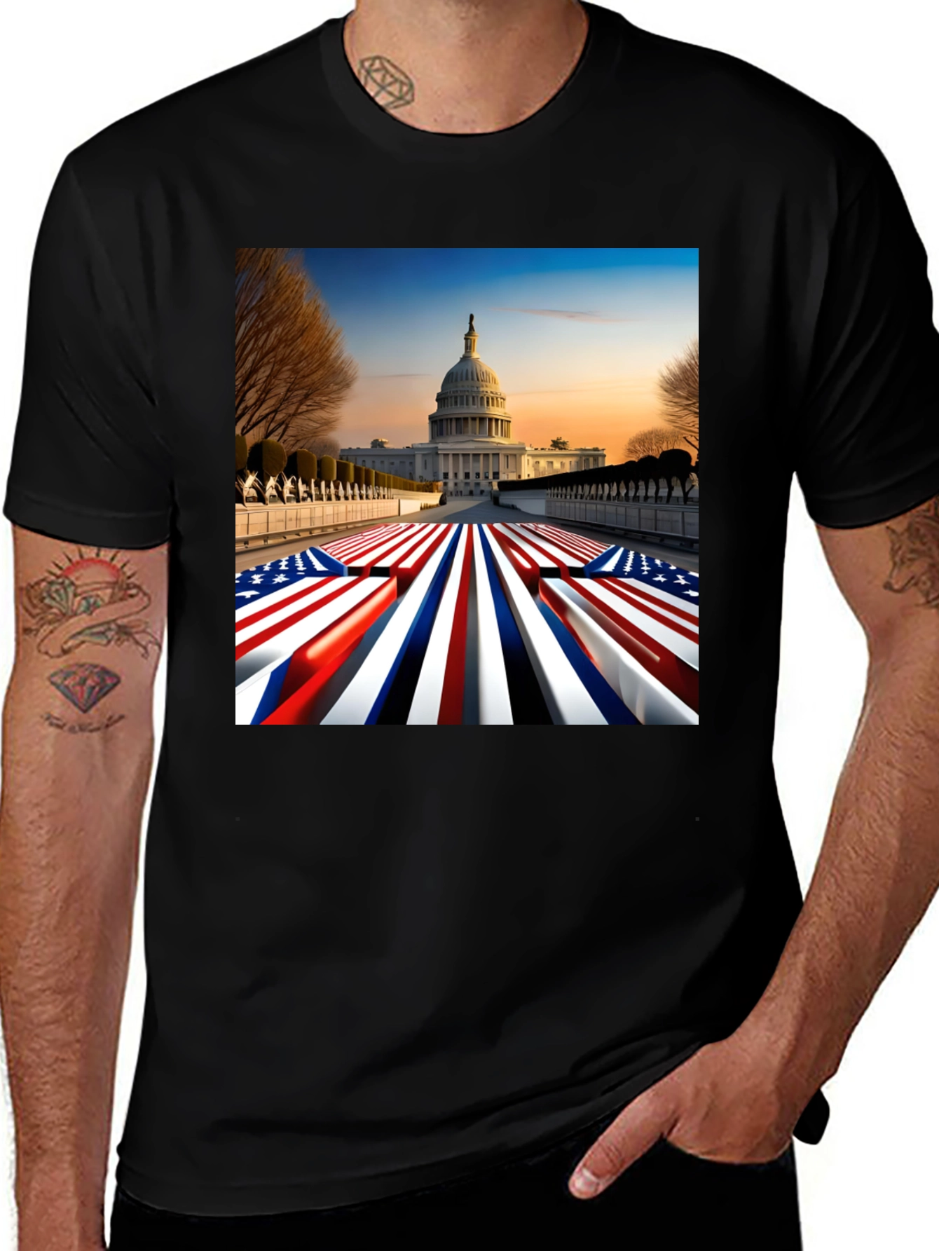 Variant 2 of Patriotic Capitol Hill T-Shirt