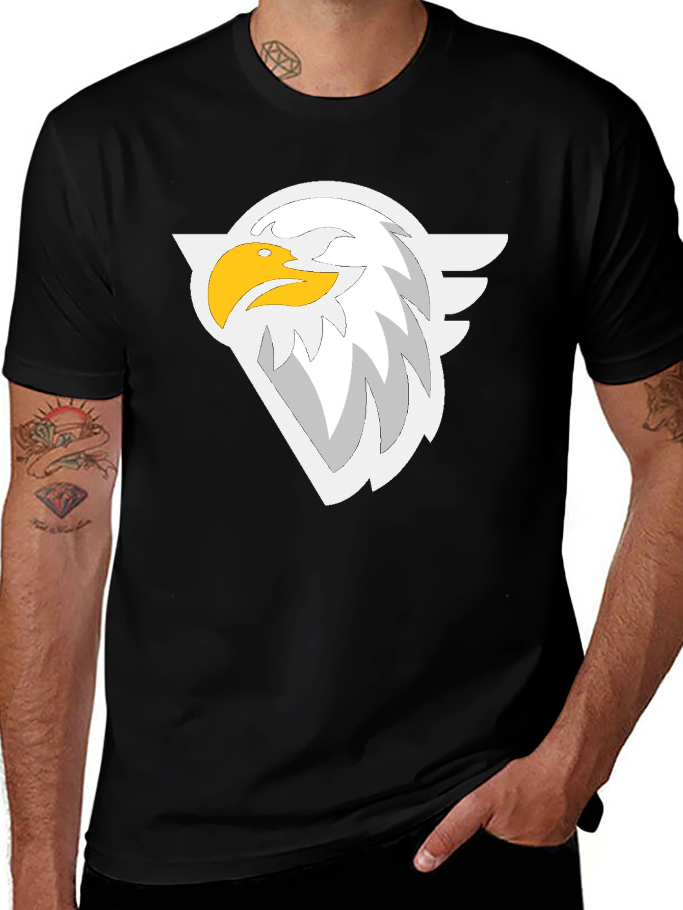 Variant 5 of Eagle Graphic Black T-Shirt - Stylish Casual Wear