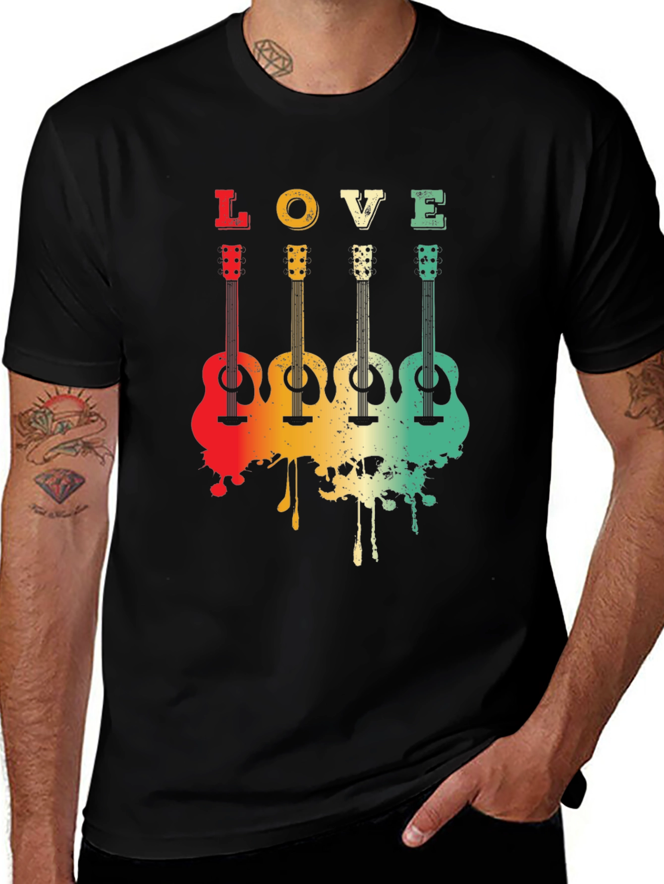 Variant 13 of Love Guitar Tee - Retro Music Lover T-Shirt