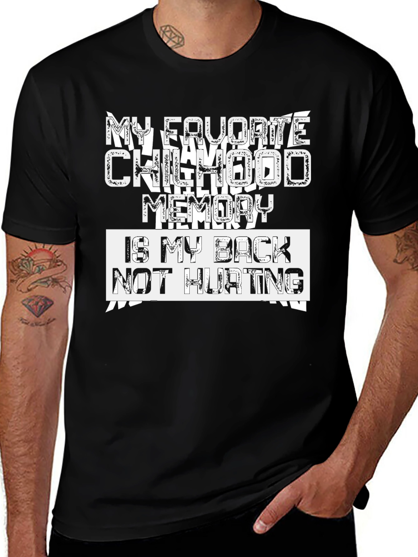 Variant 10 of Funny Back Pain Childhood Memory T-Shirt