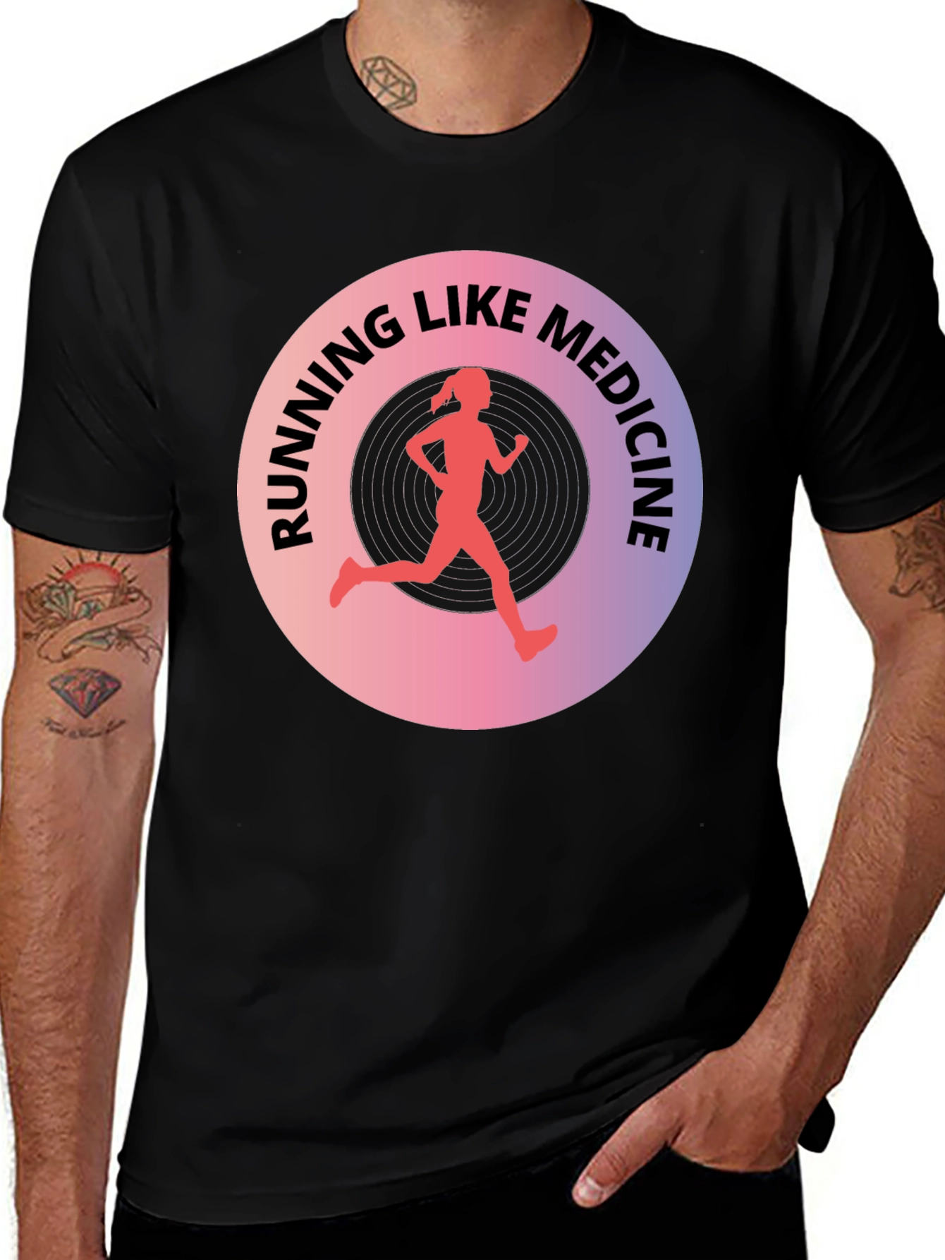Variant 6 of Running Like Medicine Graphic T-Shirt