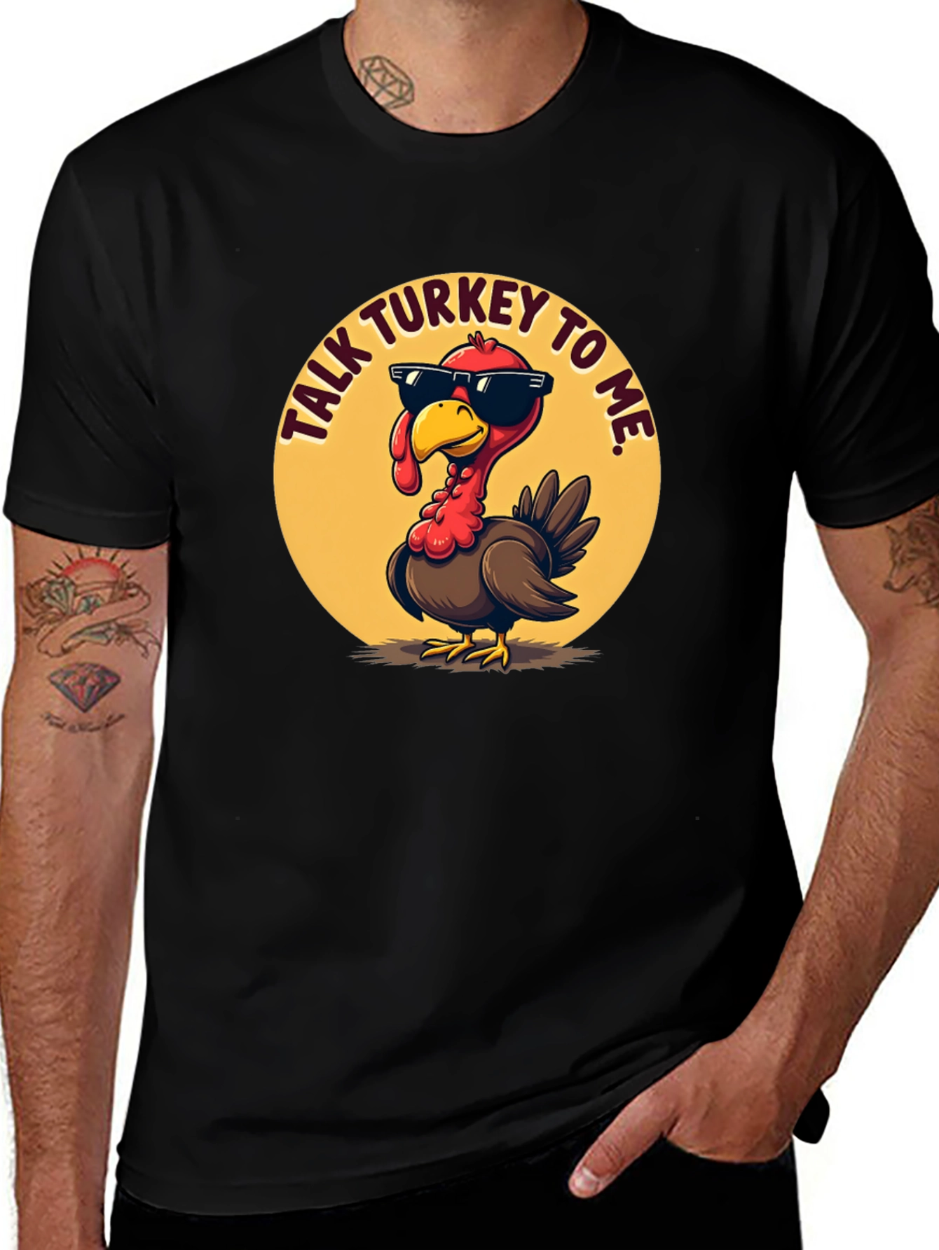 Variant 23 of Talk Turkey To Me Black T-Shirt