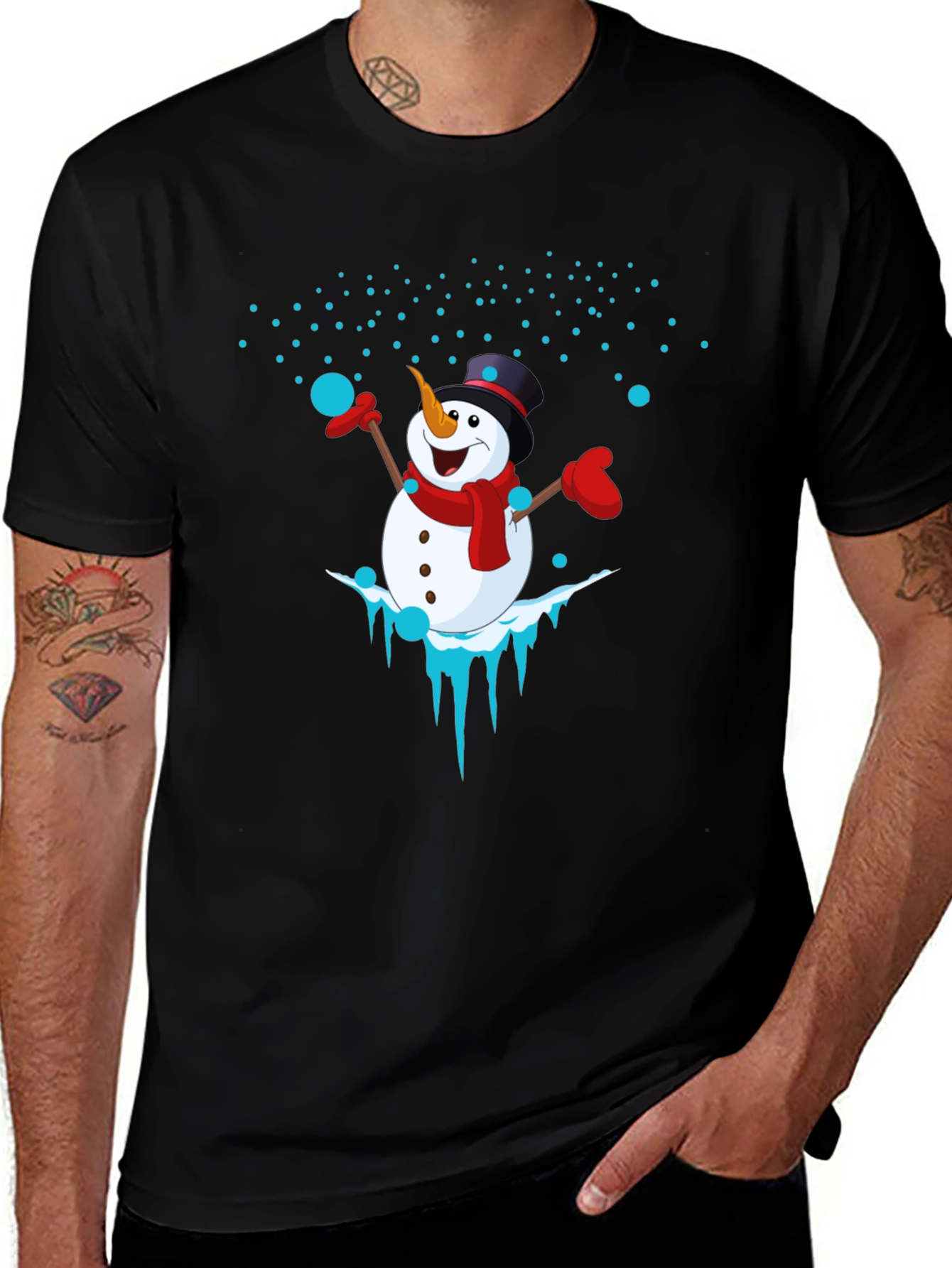 Variant 18 of Snowman Graphic Tee - Holiday Cheer