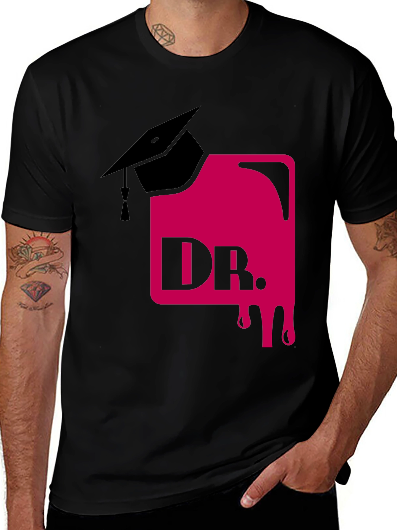 Variant 30 of Dr. Drip Graphic Tee - Black