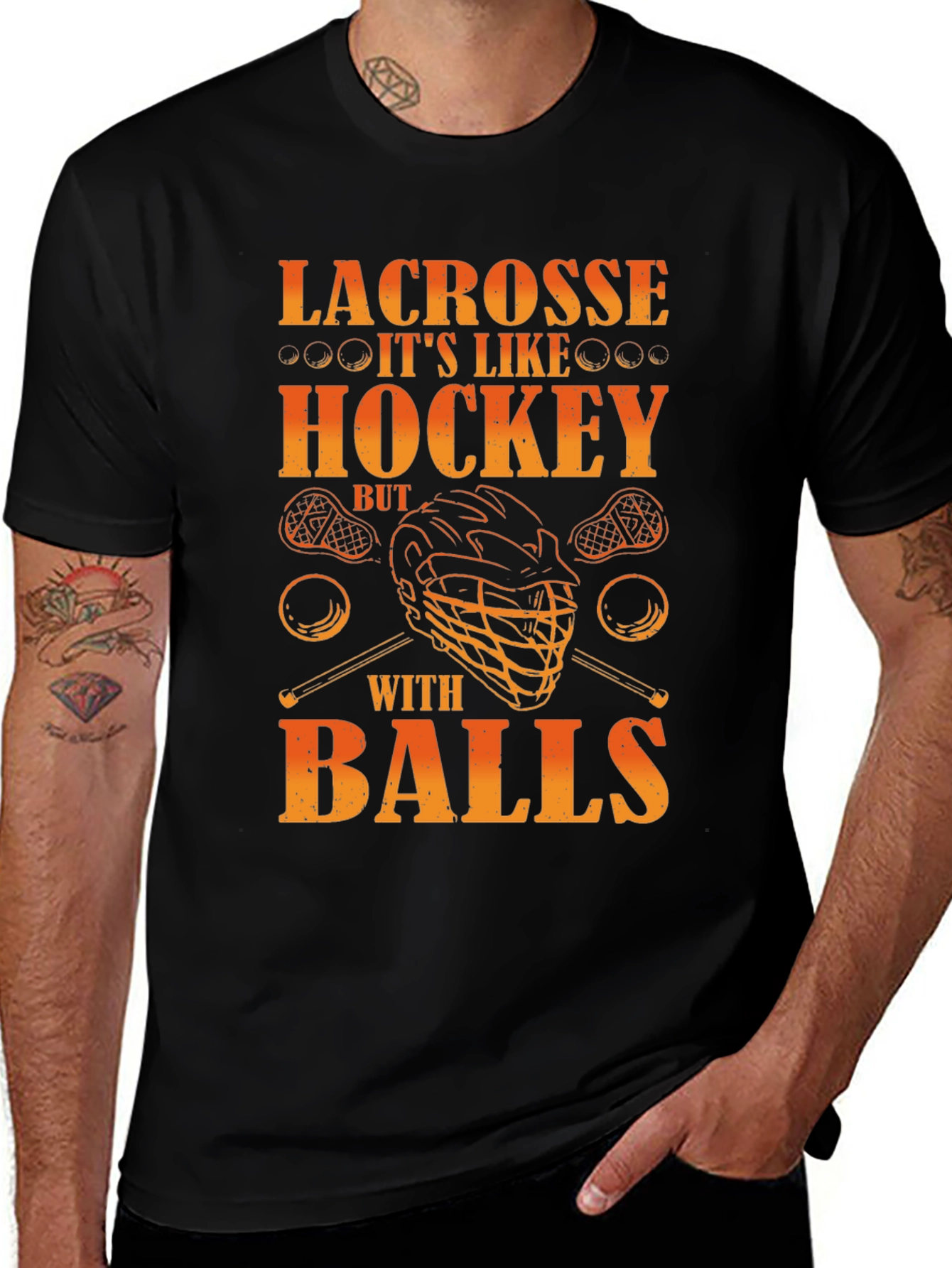 Variant 17 of Lacrosse Like Hockey With Balls Graphic Tee