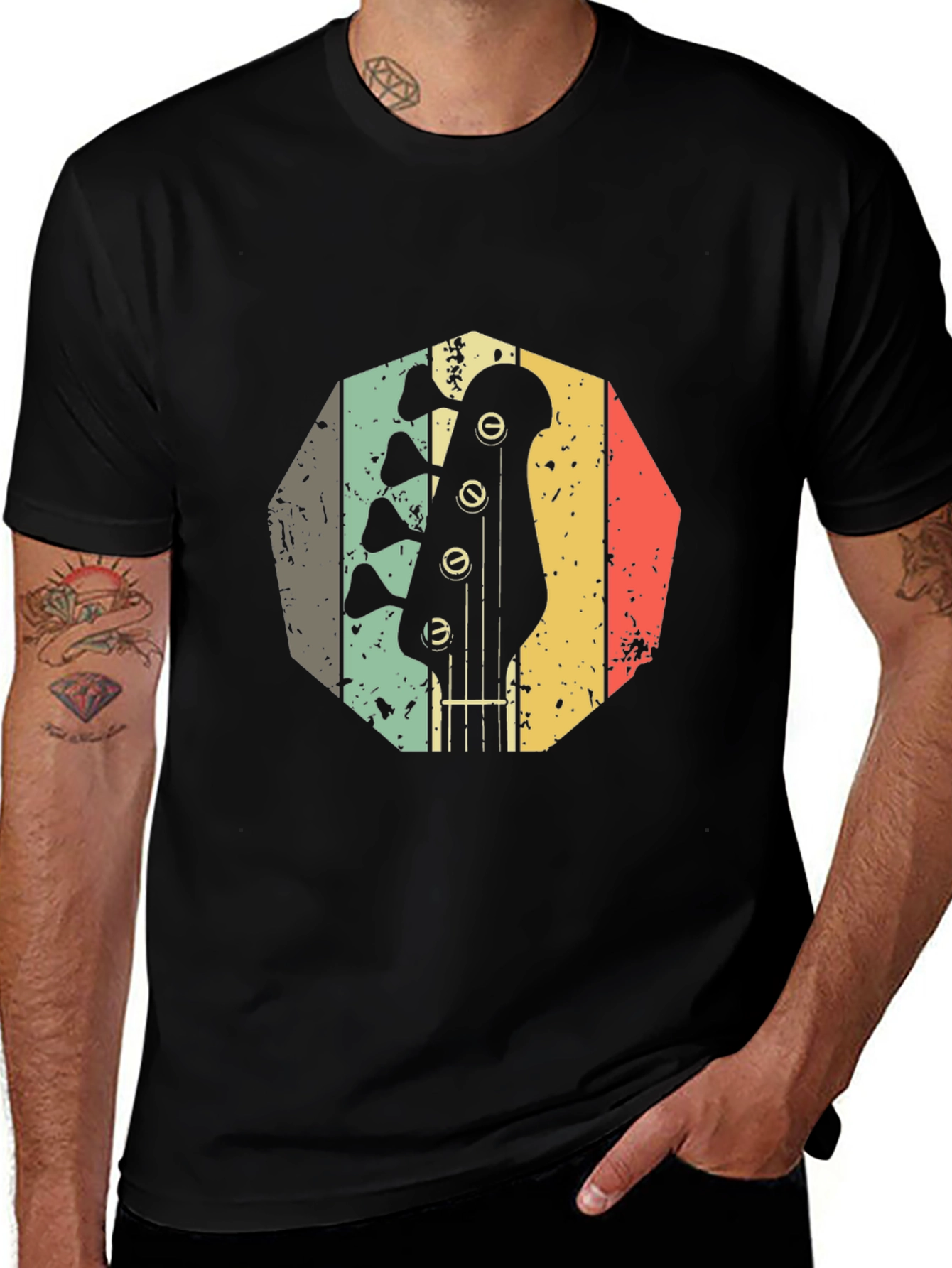 Variant 2 of Vintage Bass Guitar T-Shirt - Retro Music Lover Tee