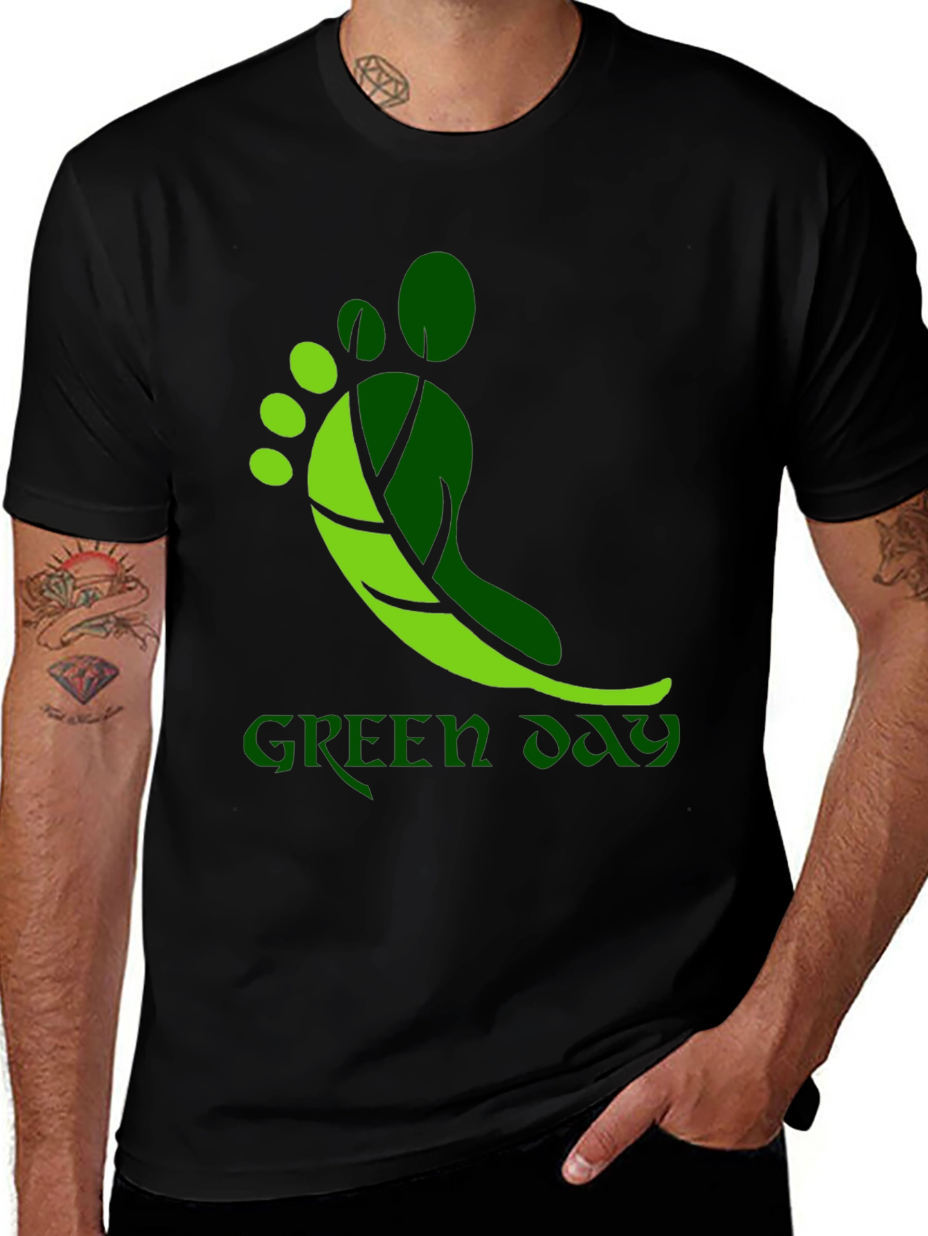 Green Day Footprint T-Shirt - Band Tee
