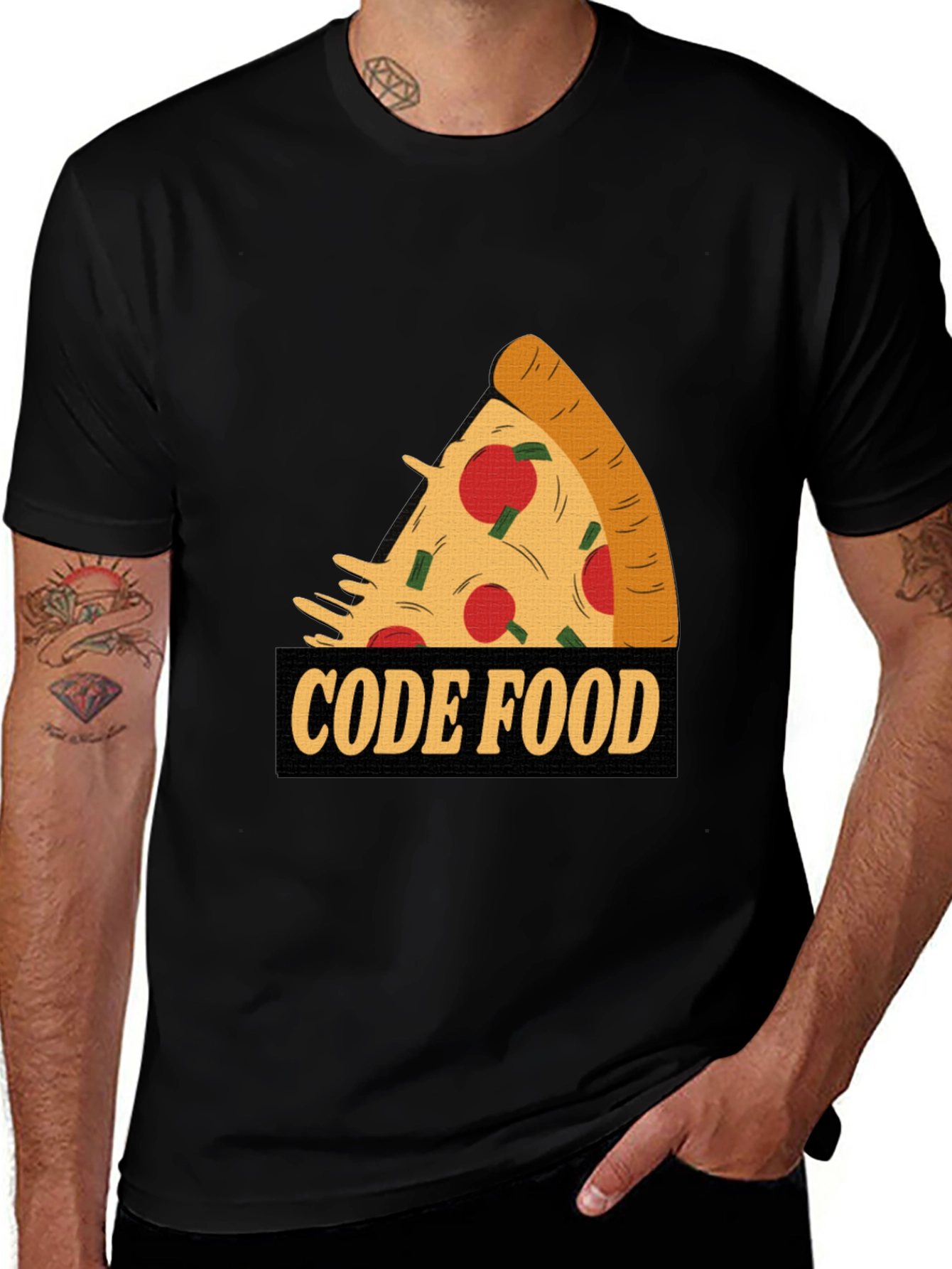 Variant 15 of Code Food Pizza Graphic T-Shirt