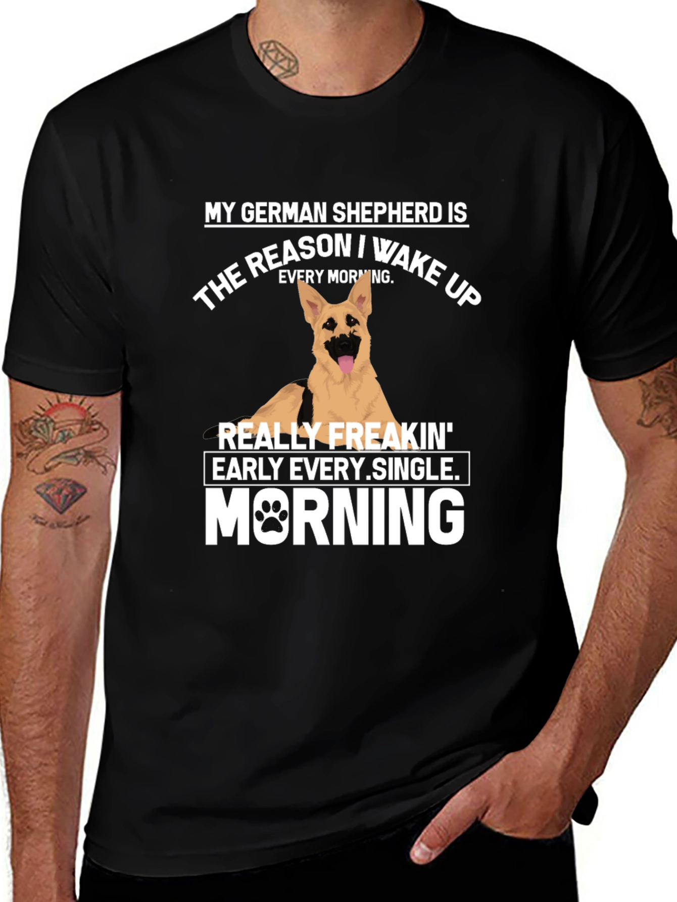 Variant 28 of German Shepherd Wake Up T-Shirt
