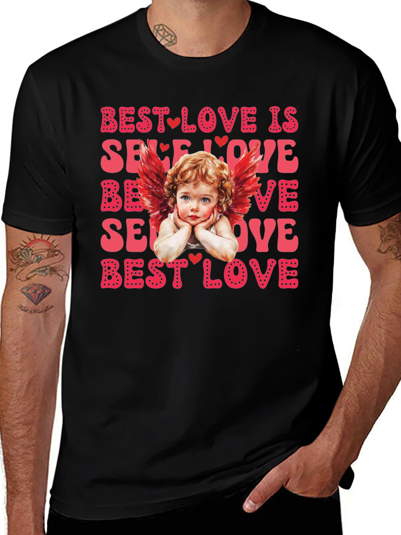 Variant 10 of Best Love Is Self Love Cupid Graphic T-Shirt