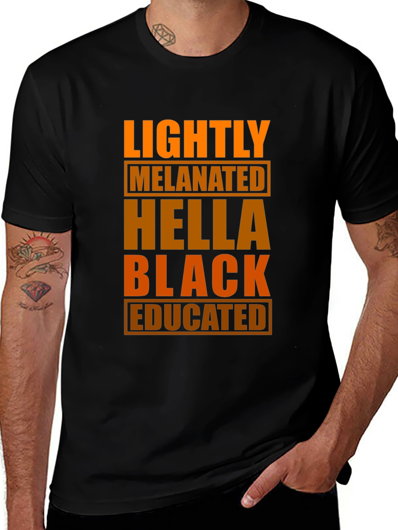 Variant 8 of Lightly Melanated Hella Black Educated T-Shirt