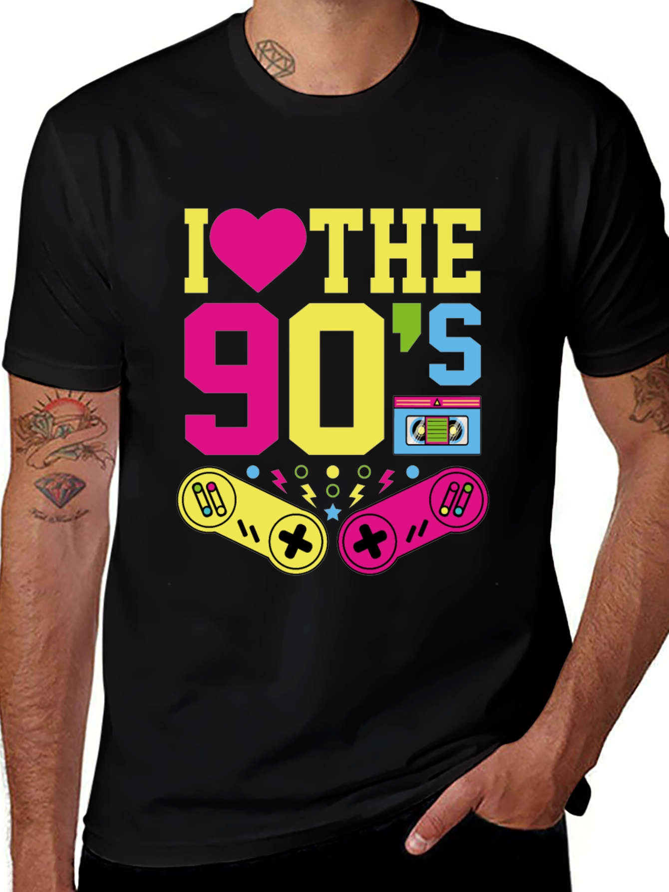 Variant 4 of I Love the 90's Retro Graphic Tee