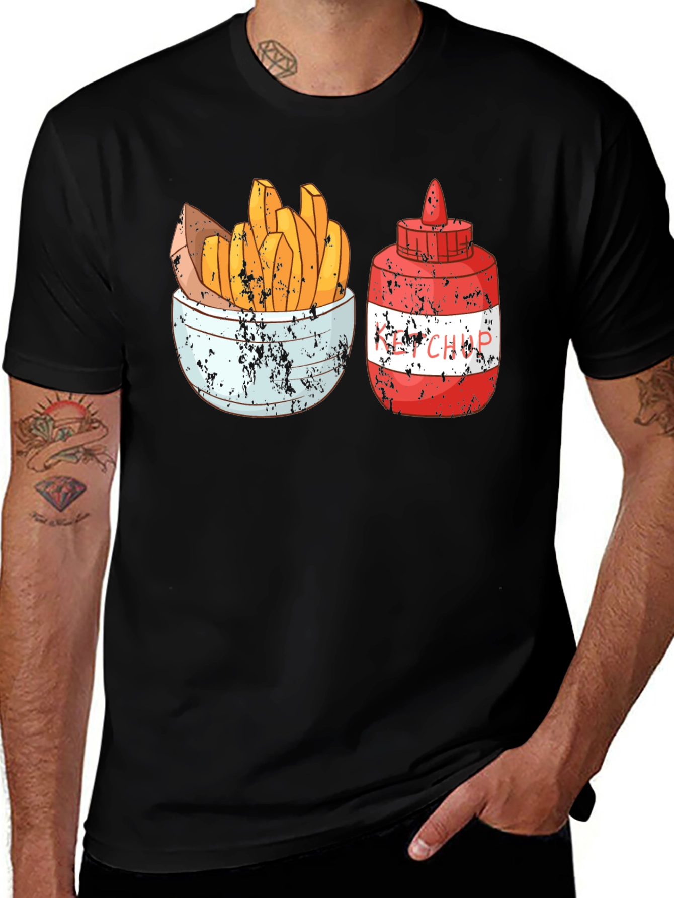 Variant 14 of Retro Fries & Ketchup Graphic Tee