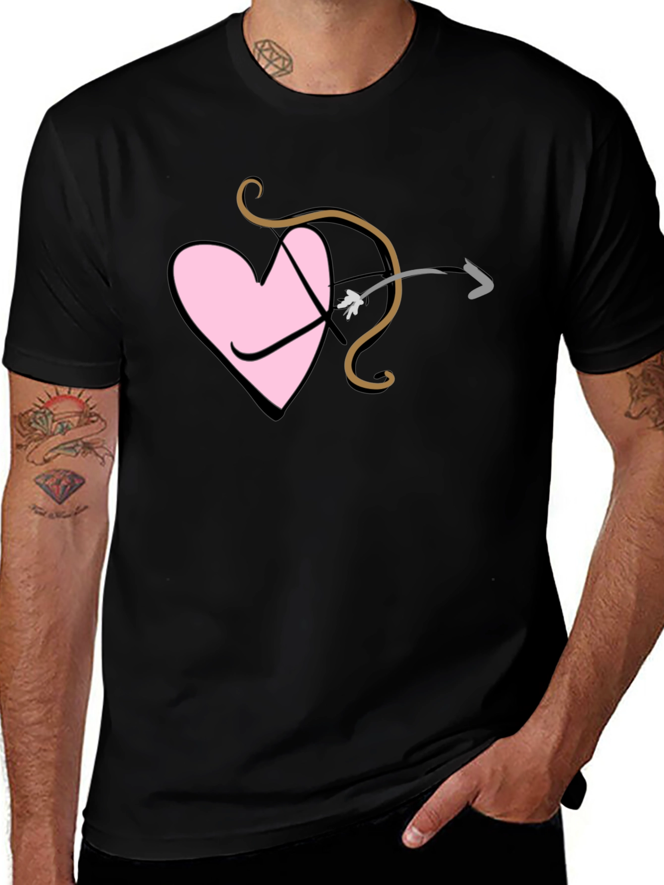 Variant 9 of Cupid's Arrow Heart Graphic T-Shirt